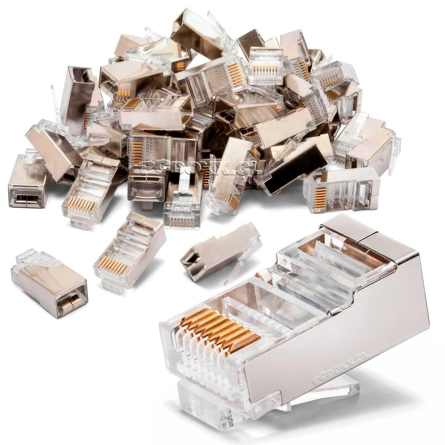 100x Conector Red RJ45 Metal CAT 6 Terminal Categoria 6-5