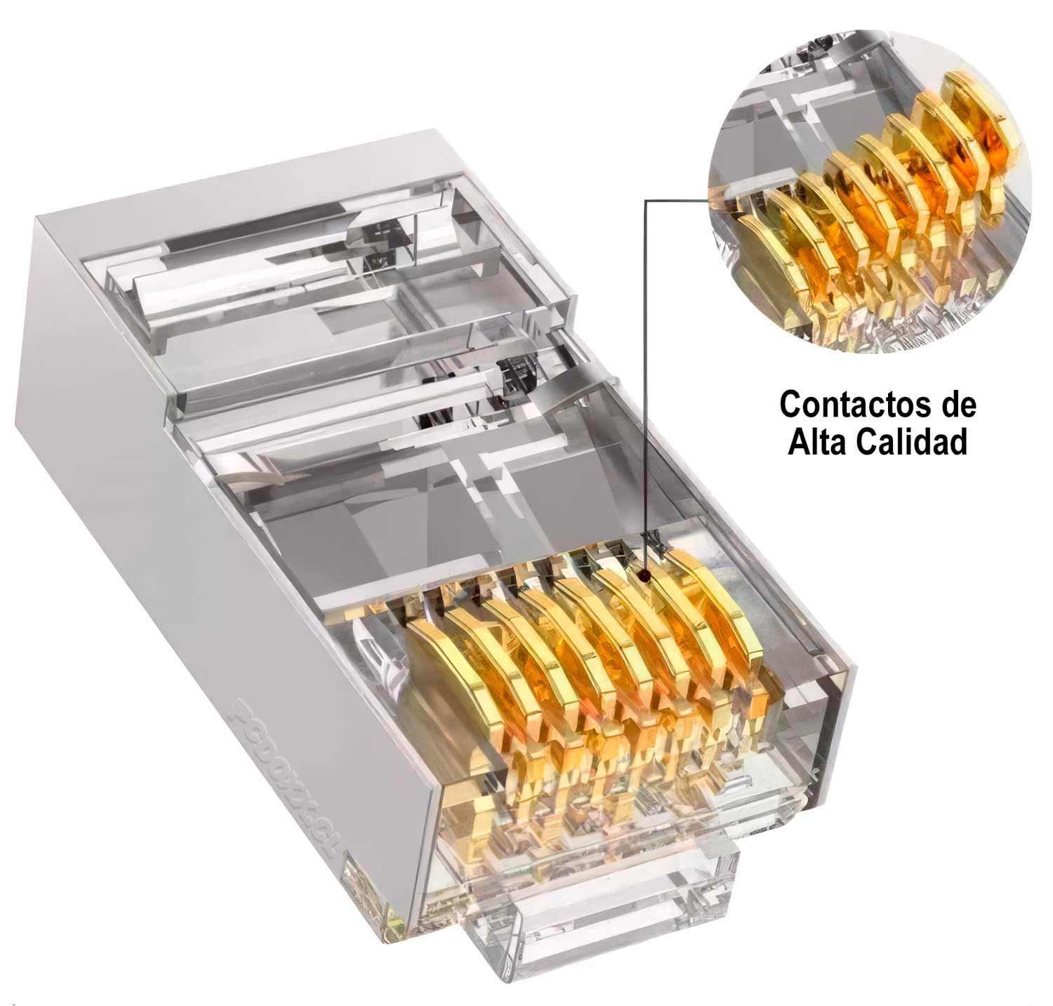 100x Conector Red RJ45 Metal CAT 6 Terminal Categoria 6-6