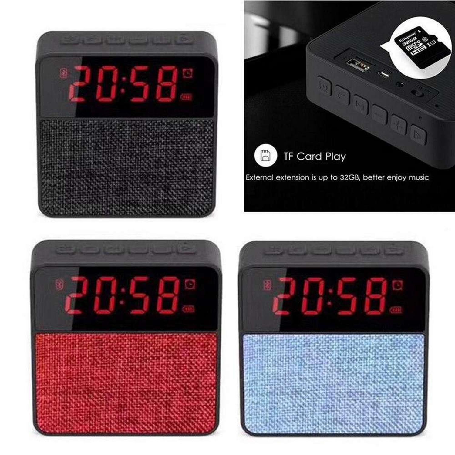 Radio Reloj Despertador Parlante Bluetooth Usb Alarma Auxiliar-7