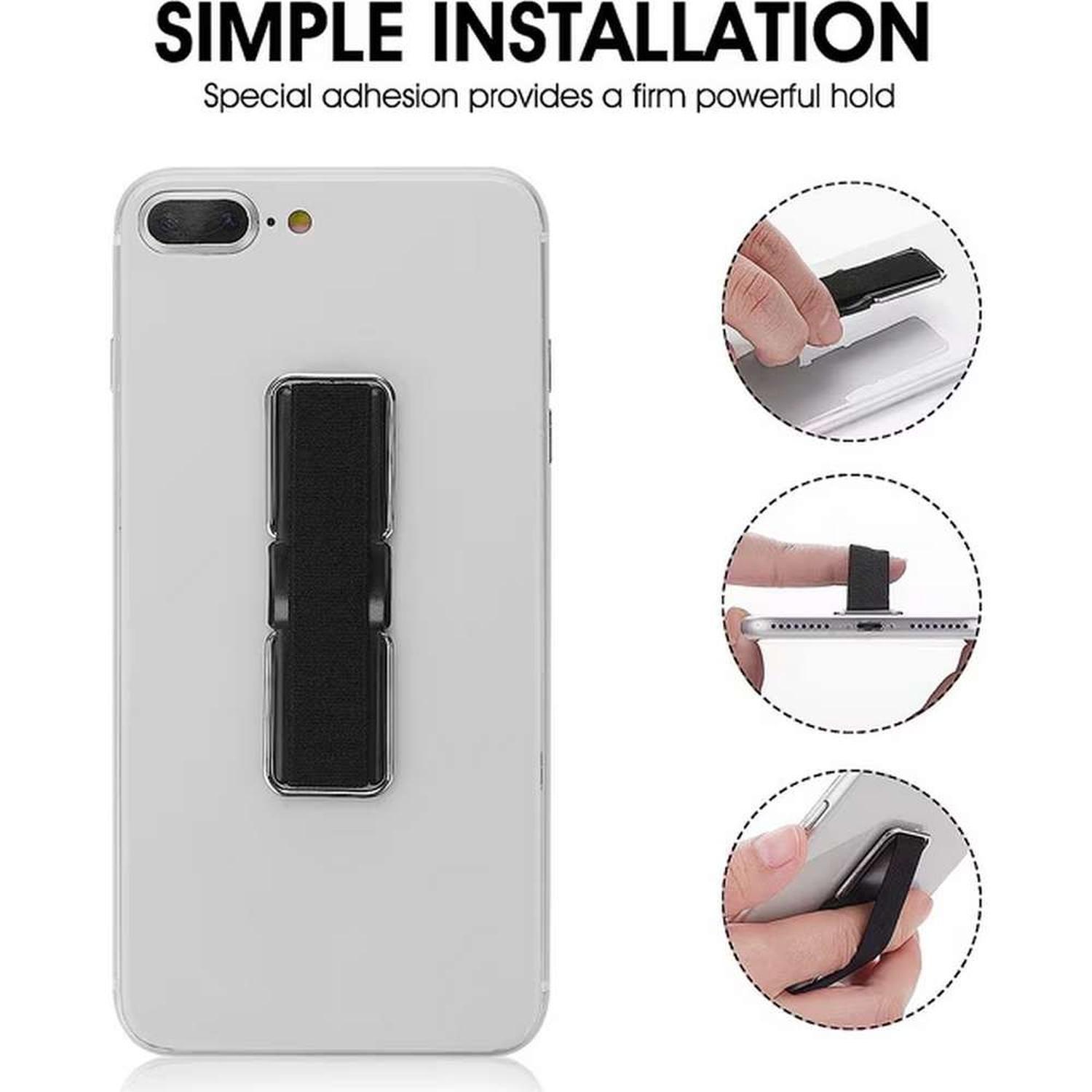 Cinta Anillo Para Celular Tela Antirrobo Sujetador Elastico-3