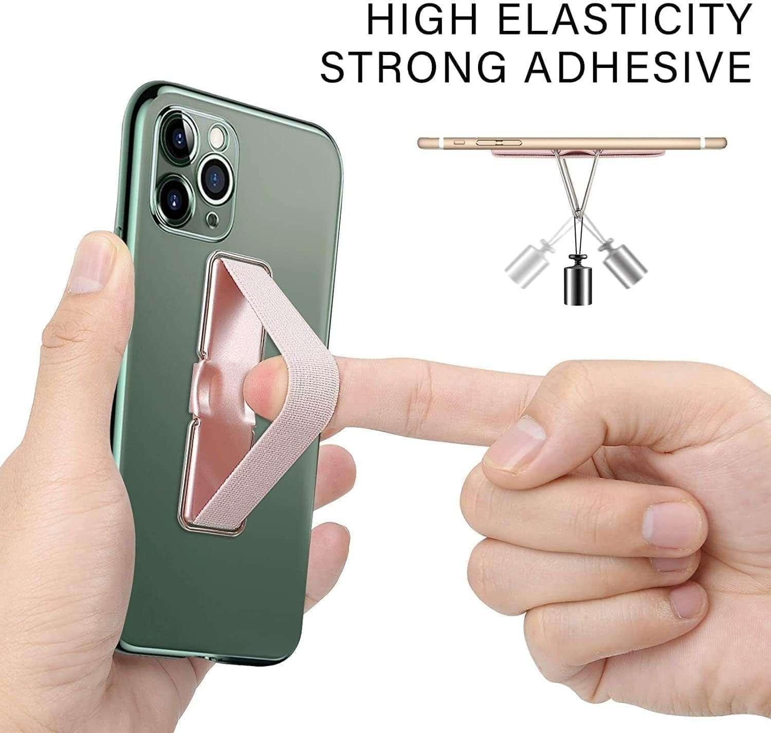 Cinta Anillo Para Celular Tela Antirrobo Sujetador Elastico-5