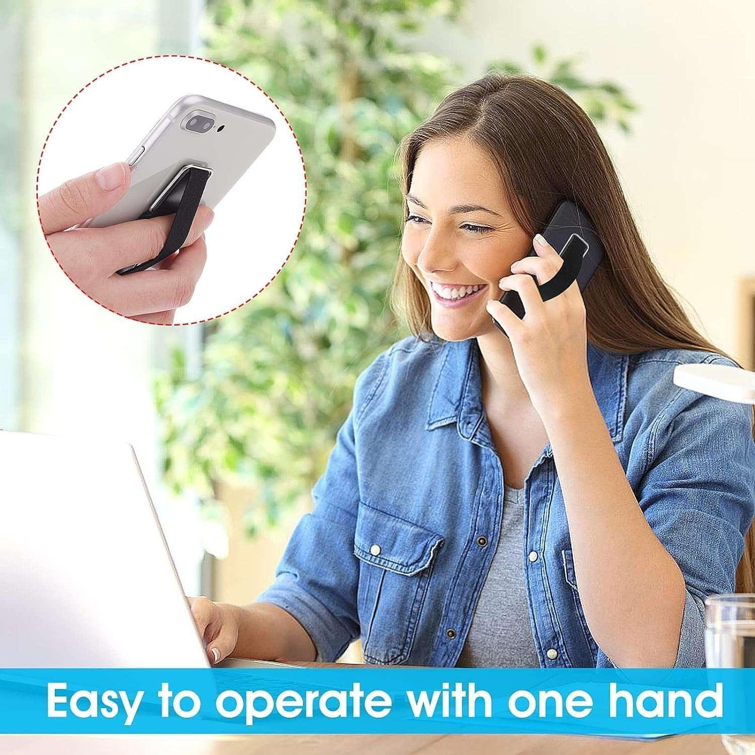 Cinta Anillo Para Celular Tela Antirrobo Sujetador Elastico-7