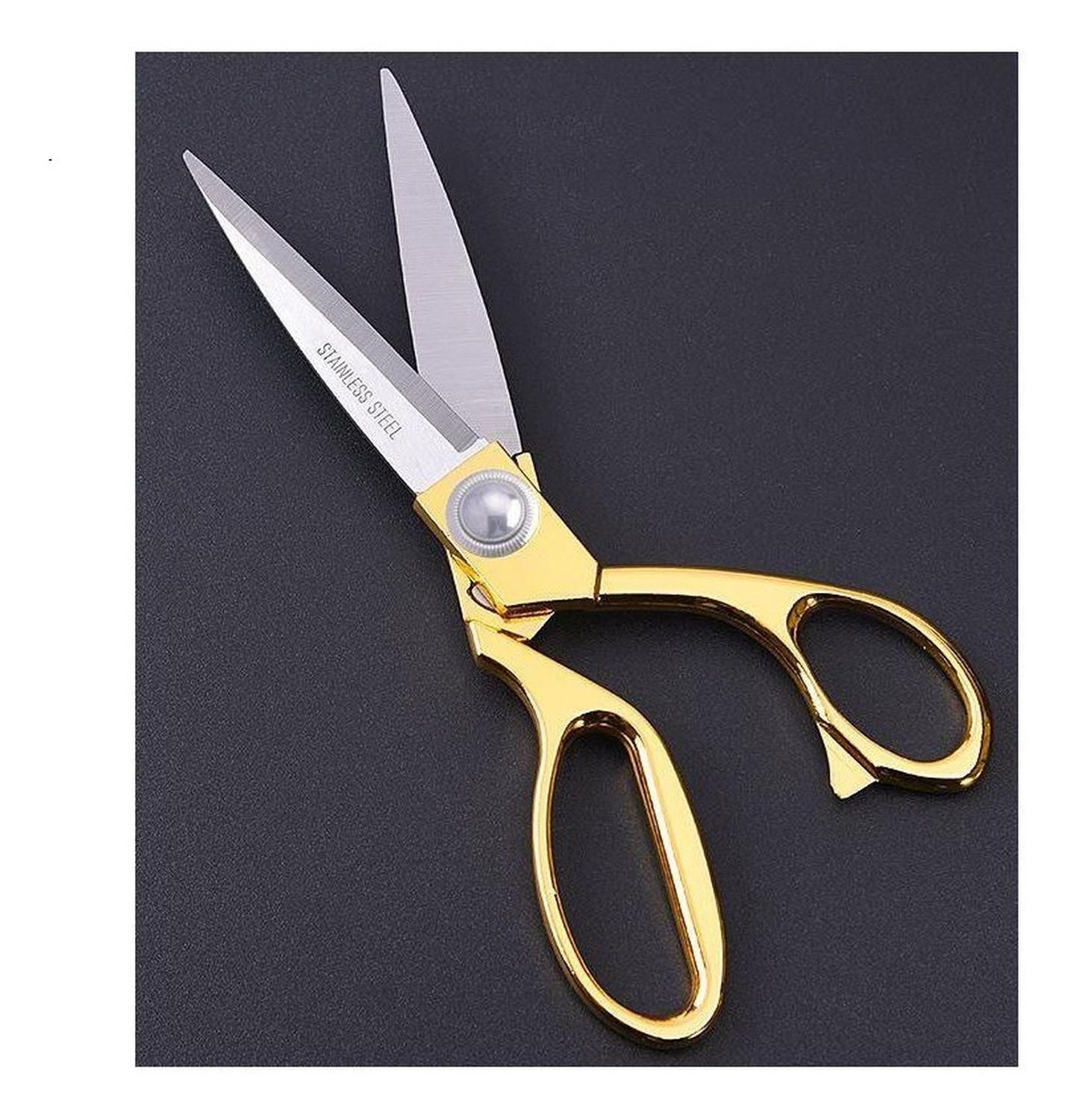 Tijera Para Tela Sastre Costura Acero Inoxidable Vintage-6