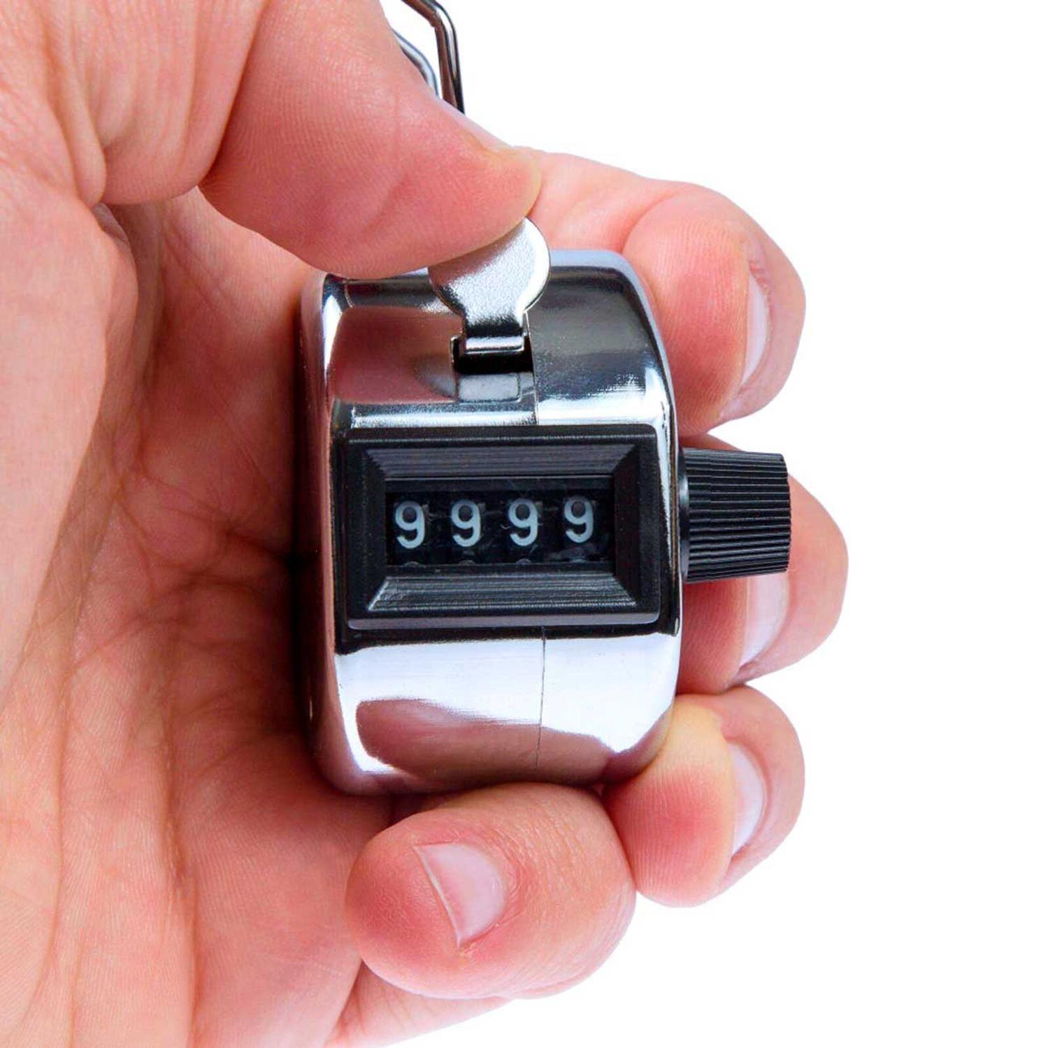 Cuenta Personas Manual Mecanico Contador de Mano Dedo Anillo Metal-1