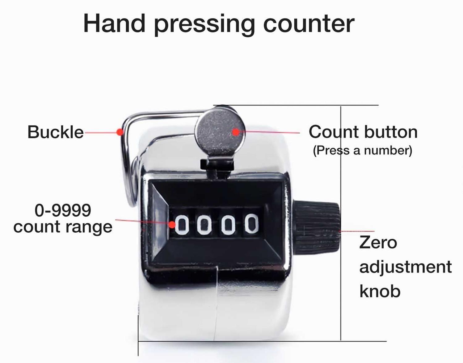 Cuenta Personas Manual Mecanico Contador de Mano Dedo Anillo Metal-6