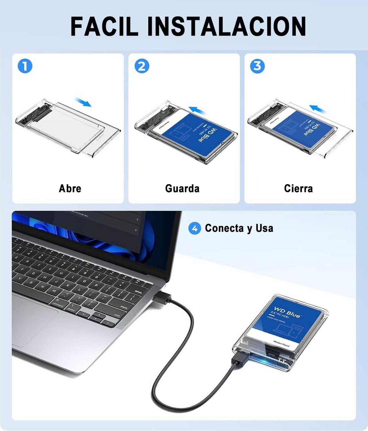 Case Usb 3.0 Disco Duro Sata 2.5 Cofre Enclosure Serial Ata-3