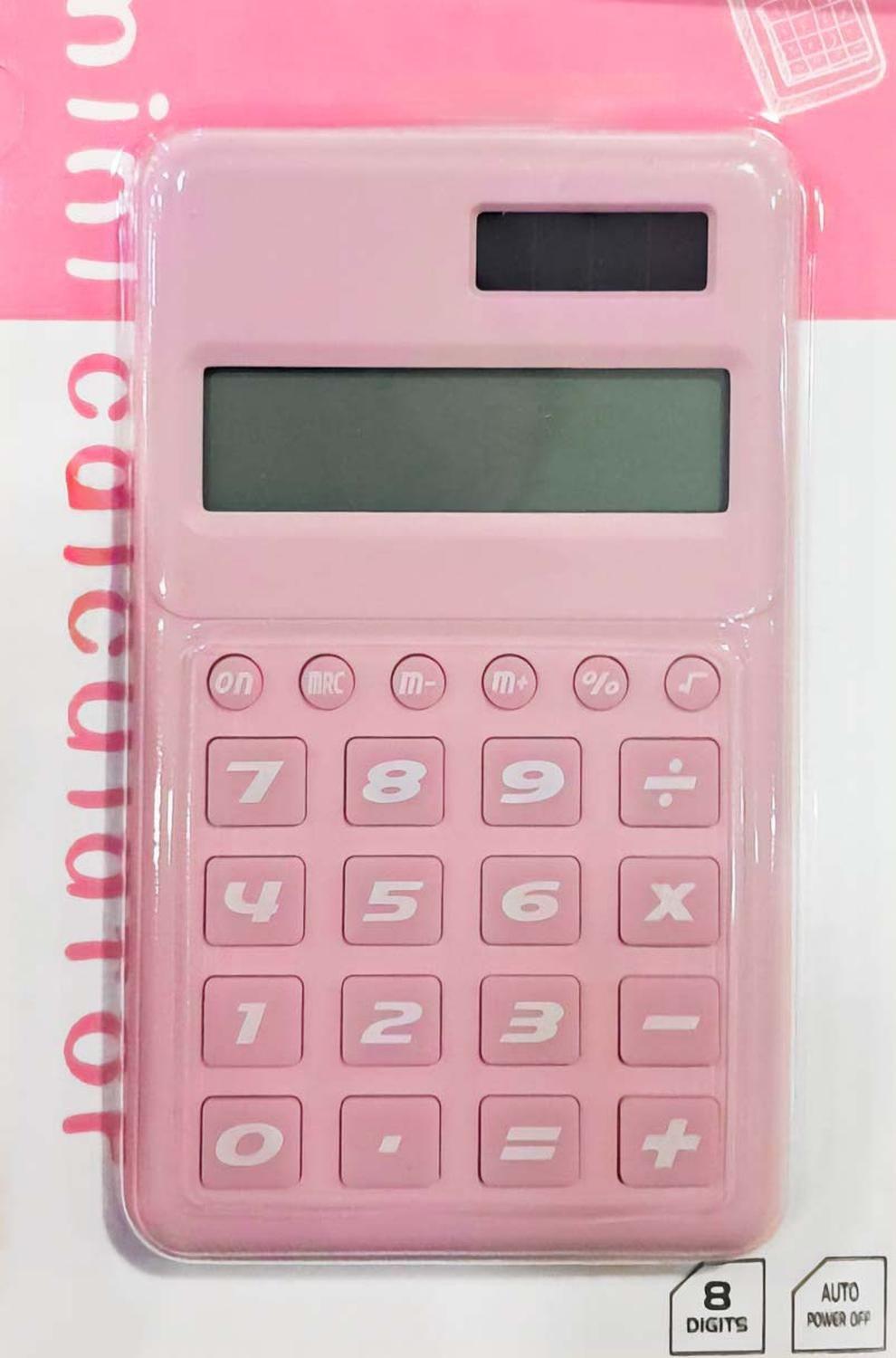 Calculadora Rosa Pink De Bolsillo Oficina Colegio Rosada-4