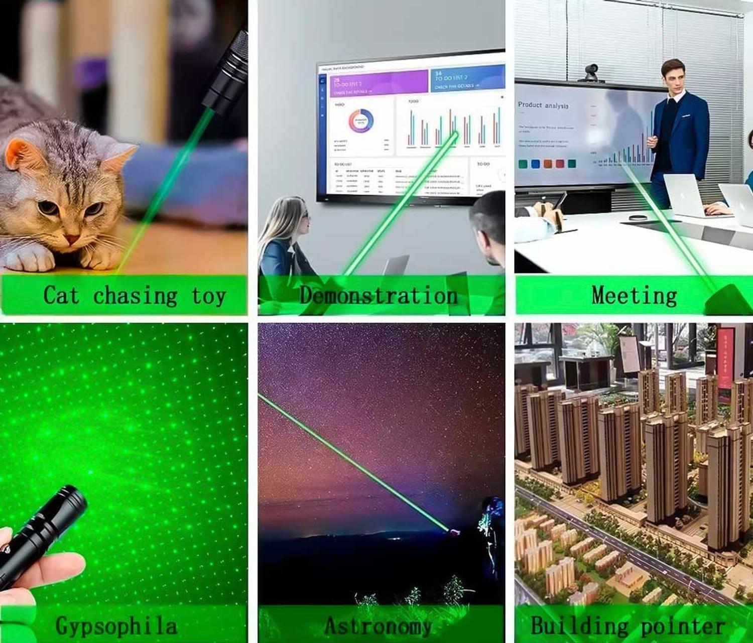 Laser Verde Recargable Puntero Astronomico Alta Potencia-8