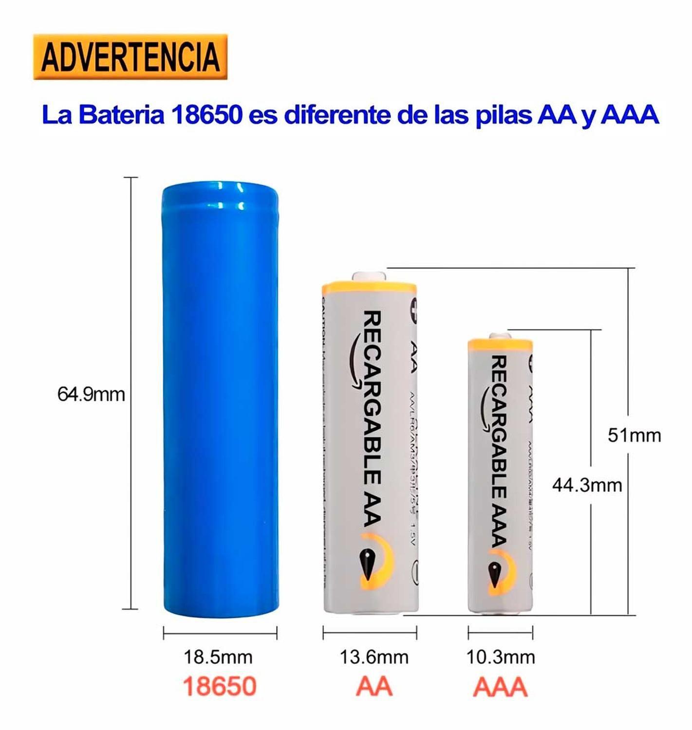 Pila Bateria 18650 Recargable Para Laser Foco Linterna-5