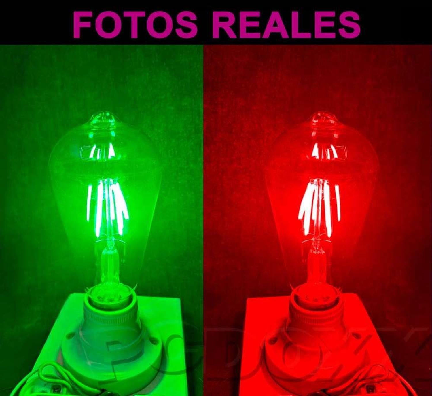 Pack 2 Ampolletas Navidad Vintage Roja Verde Led Decoracion-4