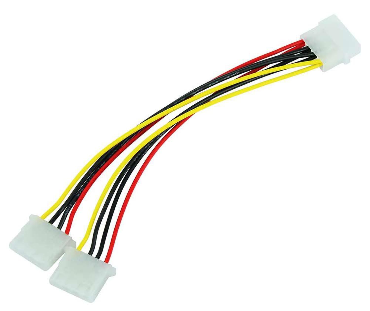 Cable Splitter Adaptador Doble Conector Molex Ide Pc Disco-1