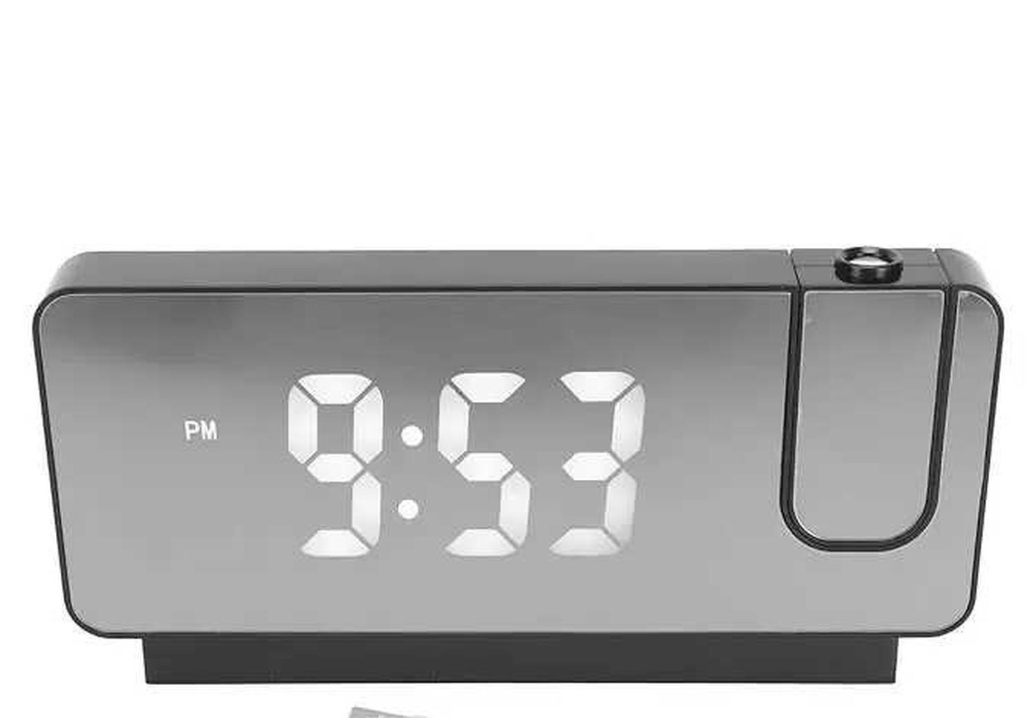 Reloj Espejo Led Con Proyector Digital Alarma-5