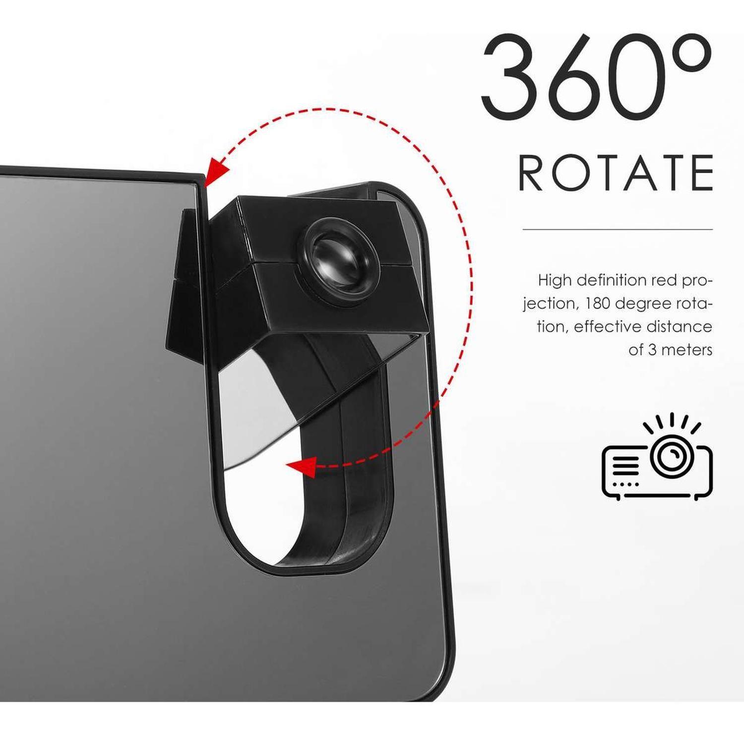 Reloj Espejo Led Con Proyector Digital Alarma-8