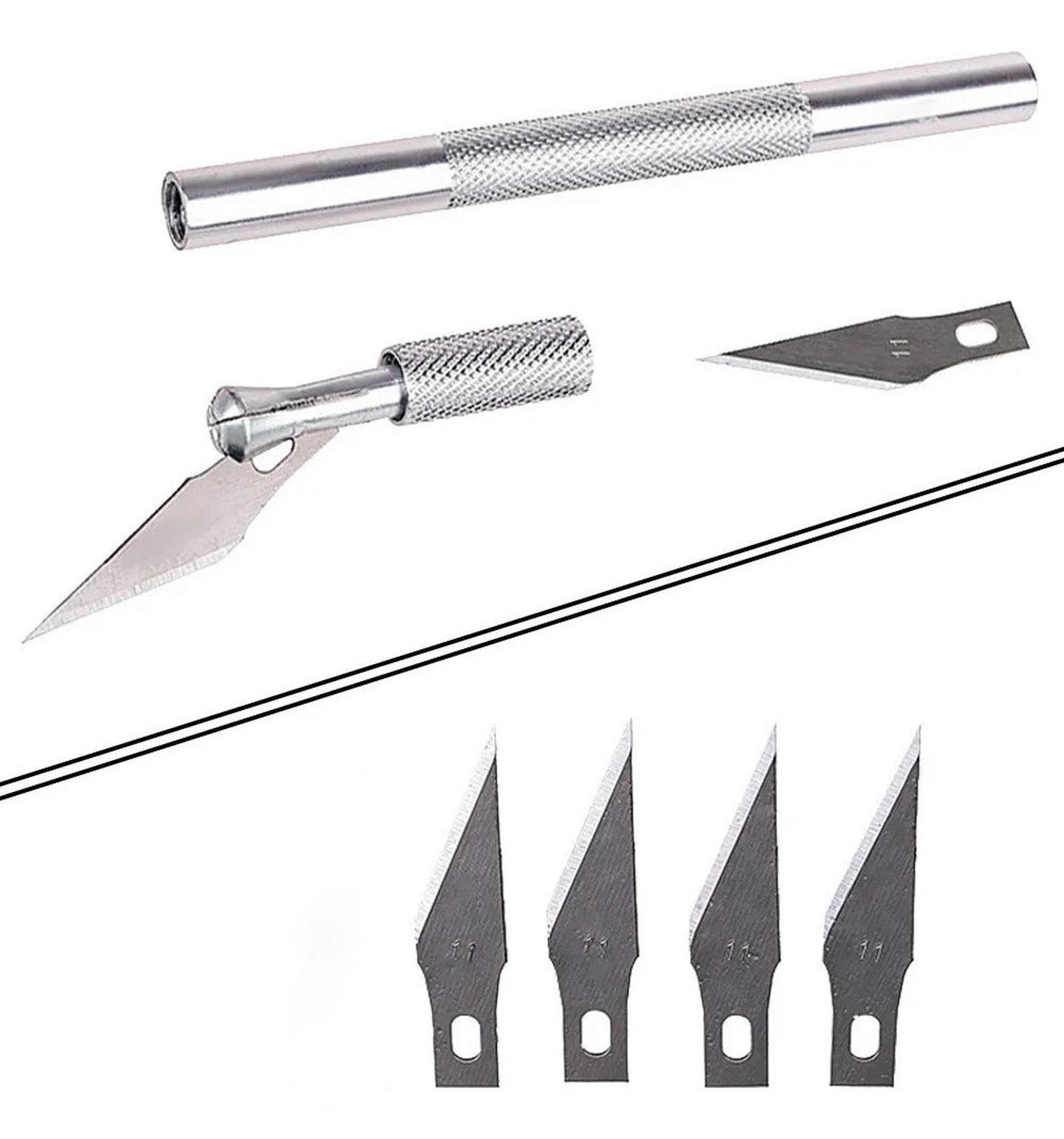 Bisturi Cortante Tipo Lapiz Con Cuchillas Metal Manualidades Diseño 2-2