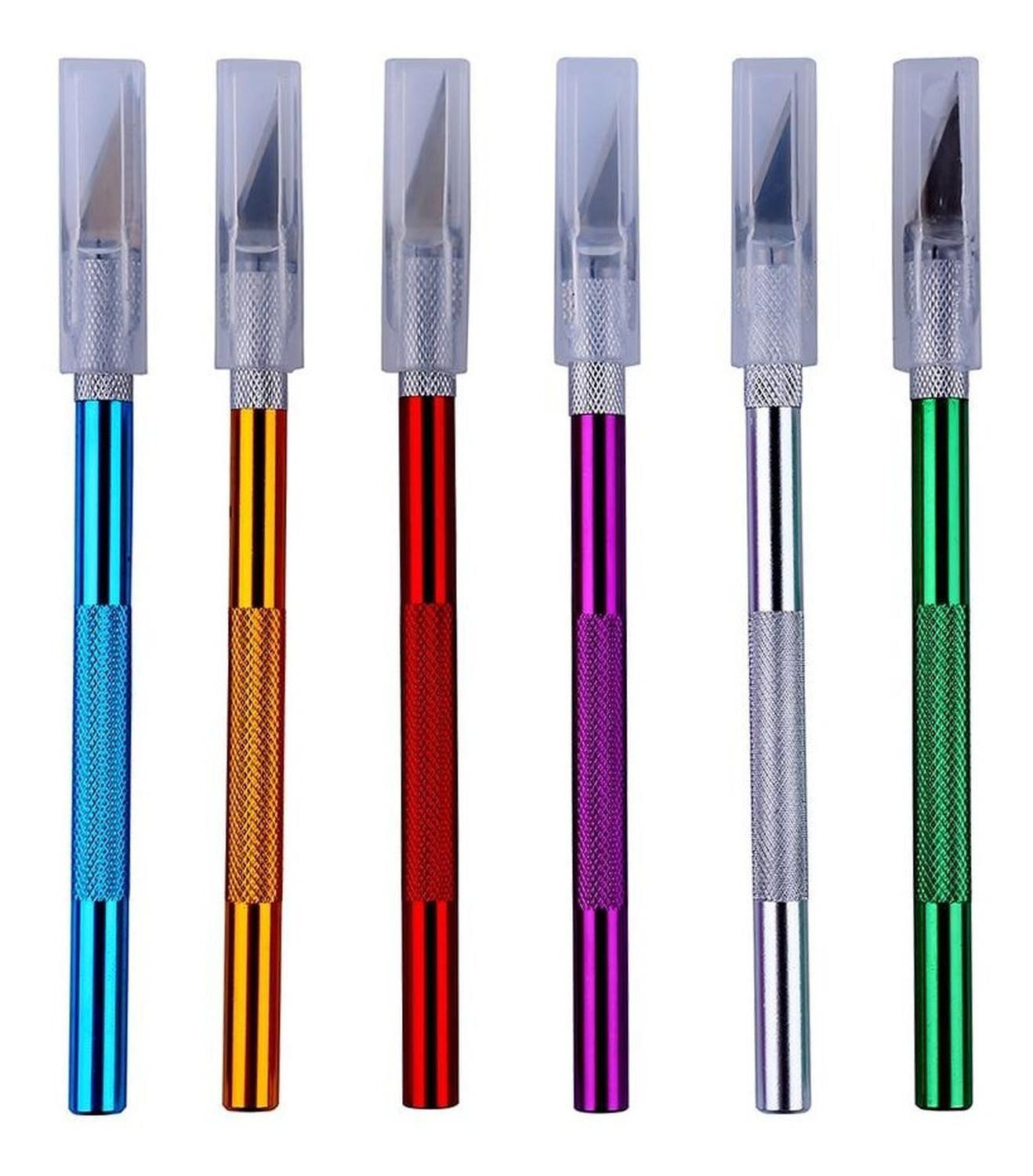 Bisturi Cortante Tipo Lapiz Con Cuchillas Metal Manualidades Diseño 2-3