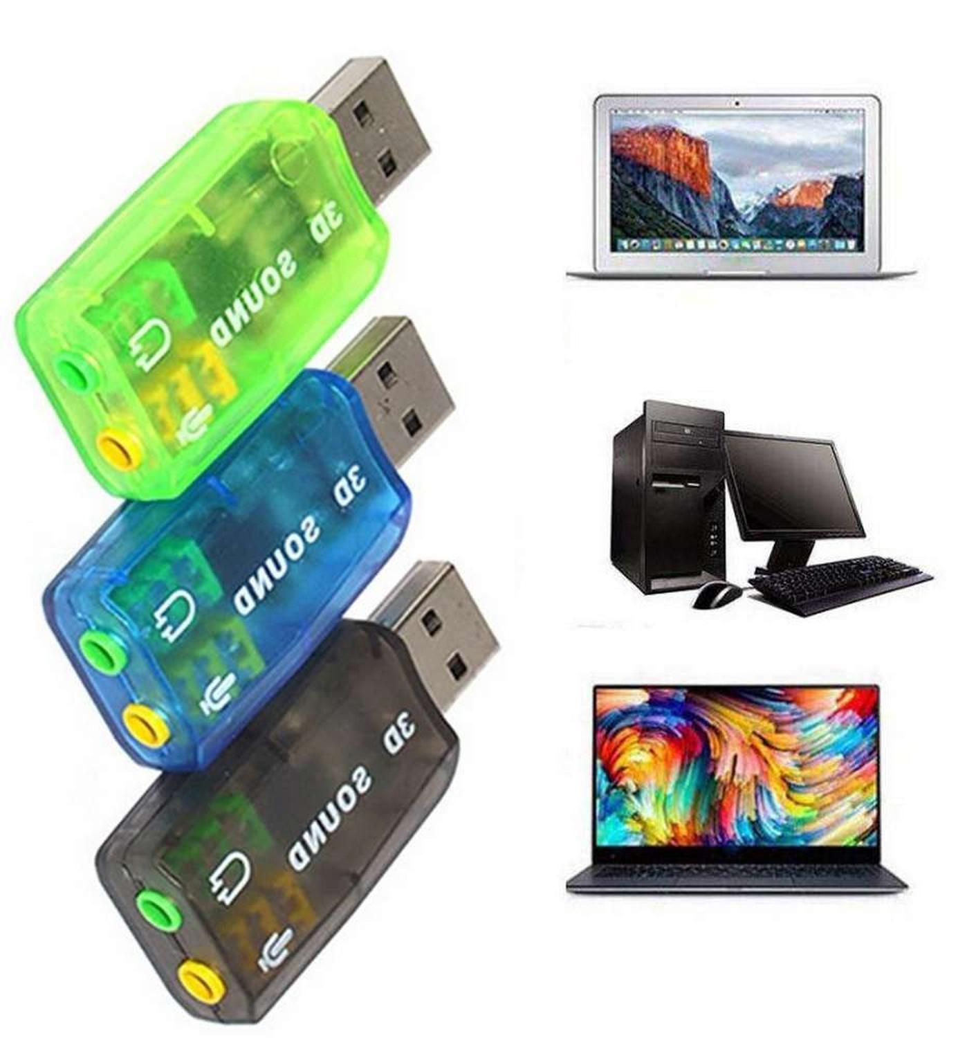 Tarjeta Adaptador Sonido Externa Usb Audio Microfono Pc Aux-7