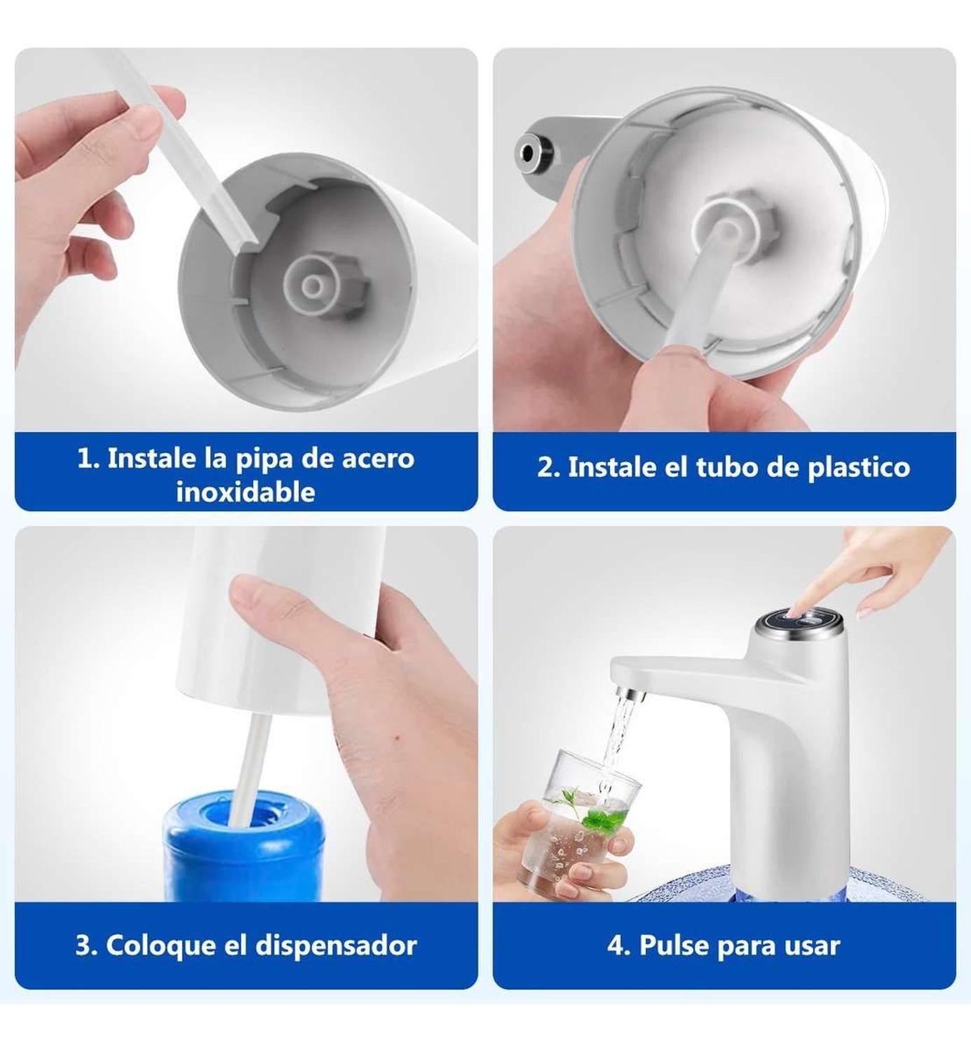 Bomba Dispensadora Agua Grifo Recargable Electrico Botellon-4