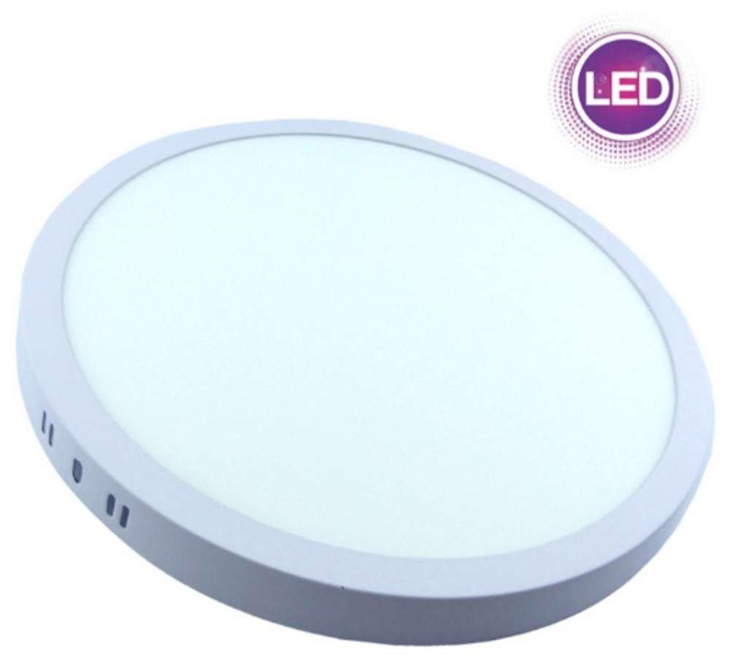 Foco Luz Led Fria Redondo 25w Panel Sobrepuesto-2
