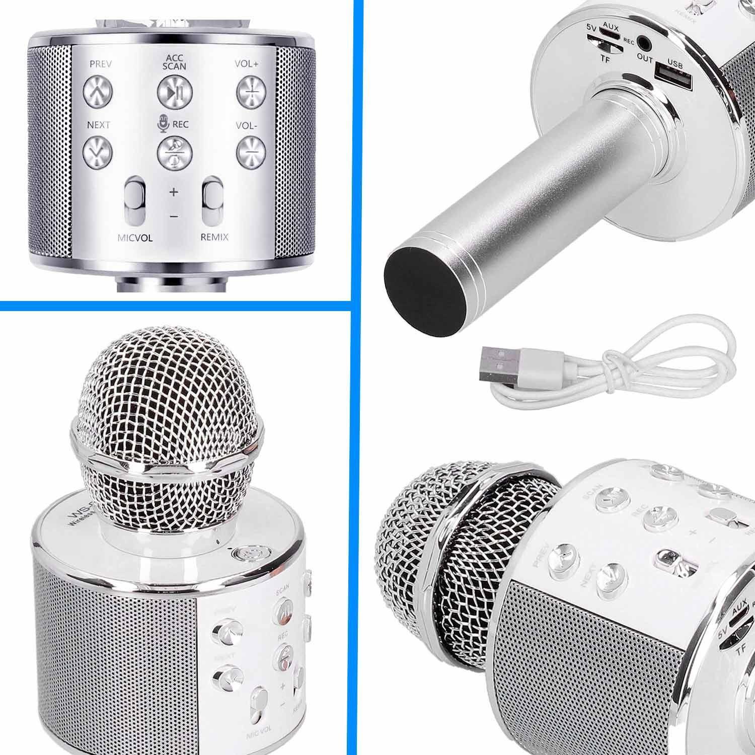 Microfono Parlante Bluetooth Recargable Inalambrico Karaoke-3