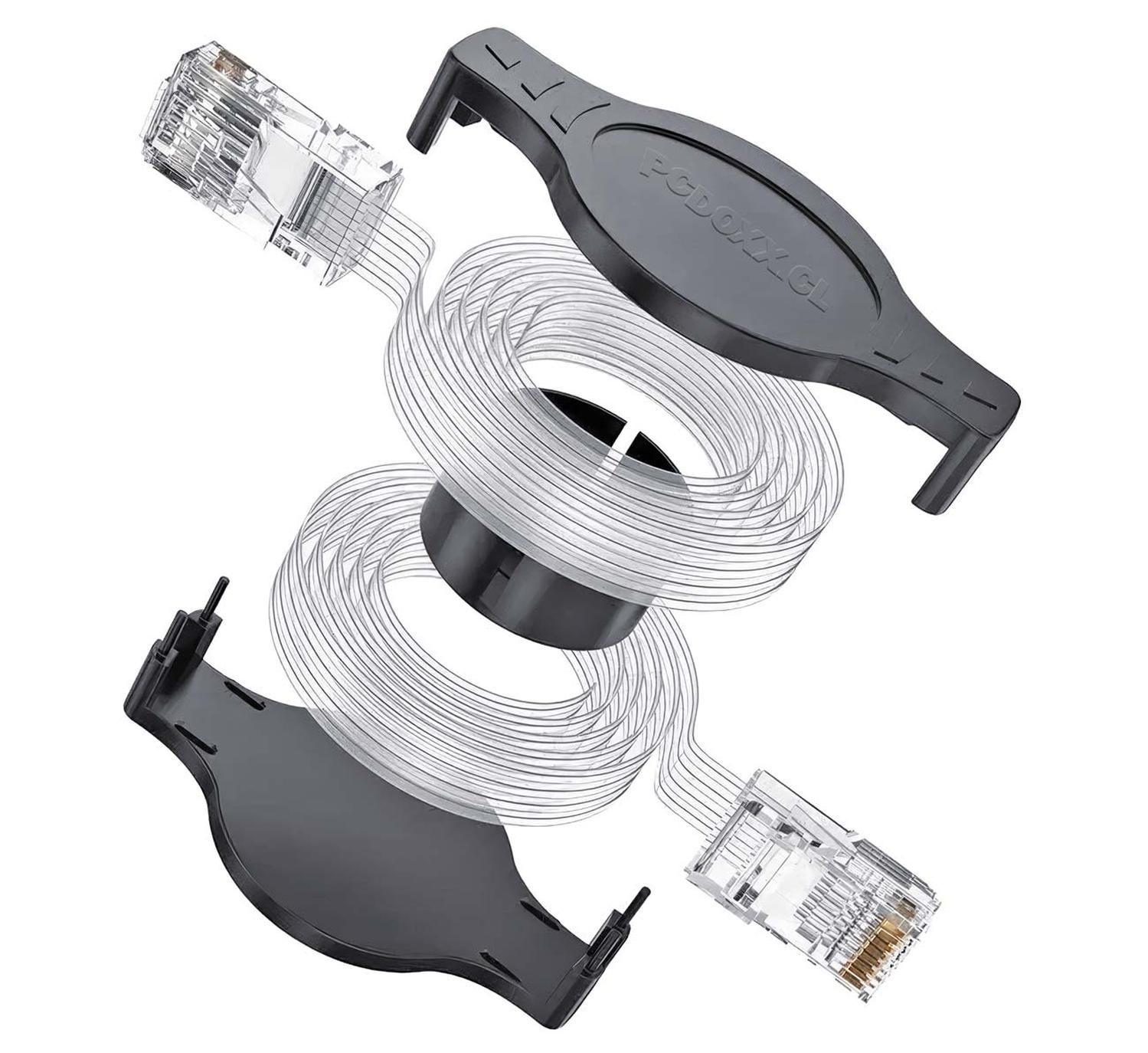 Cable de Red RJ45 Internet Ethernet Lan Plano Retractil 1 Metro-2