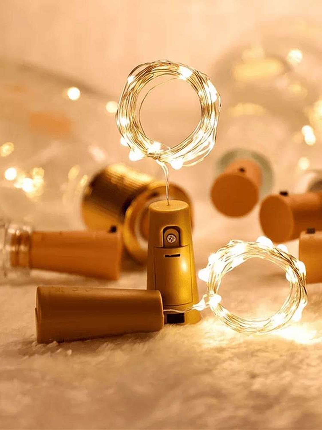 3x Tira Led Maqueta Luz Arroz Corcho Botella Alambre A Pilas-6