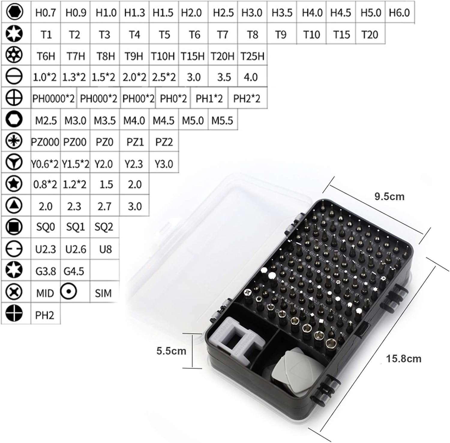 Set Destornillador De Precision Herramienta 115 en 1 Portatil-8