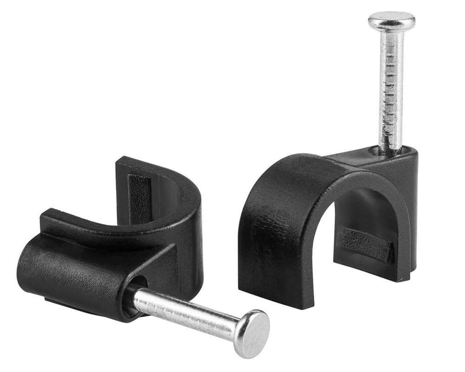 25X Grampa Grapa Clavo Para Cable De Red Cat6 Coaxial Pinza-2