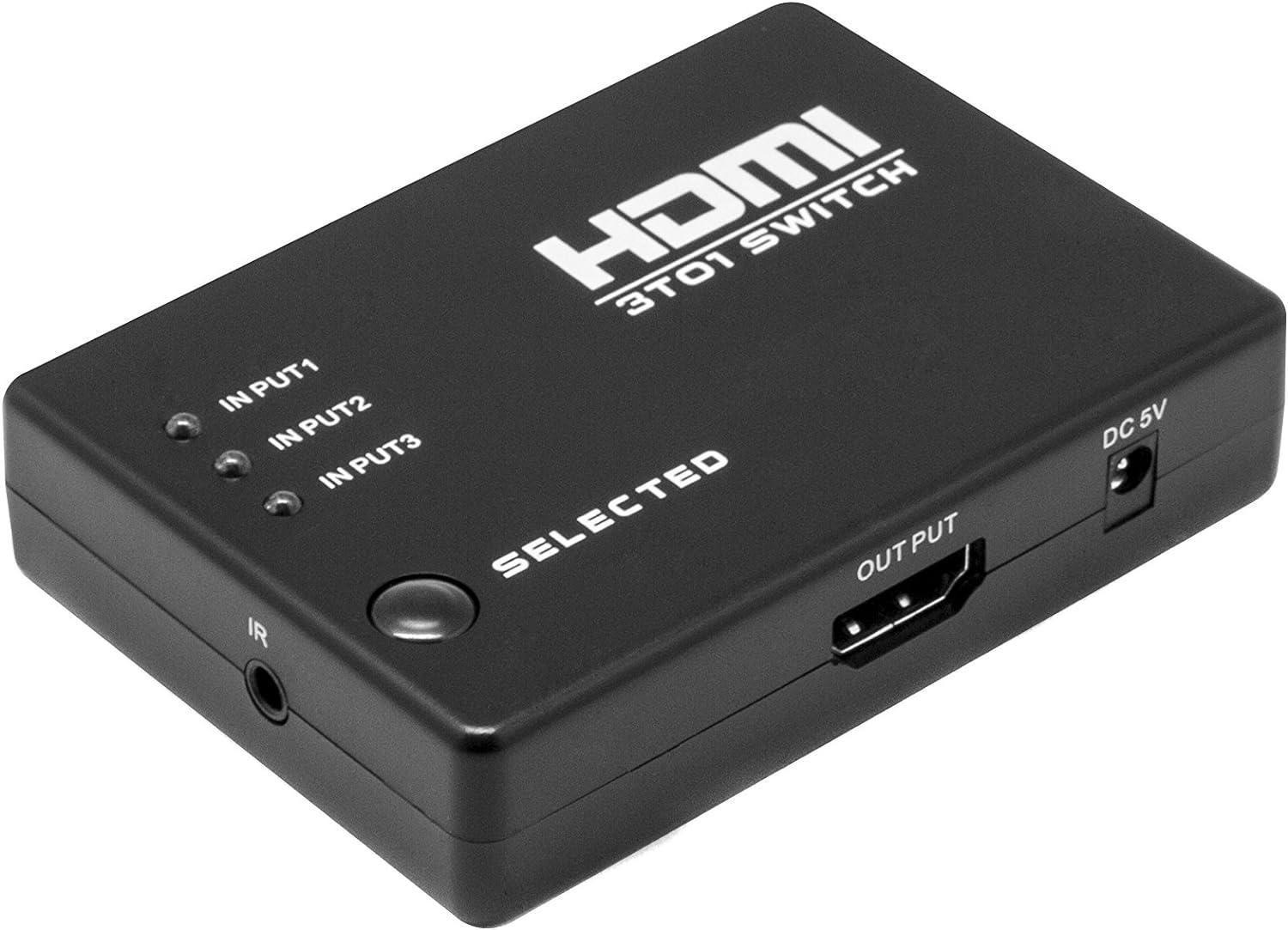 Switch Hdmi Full Hd 1080p Hub Multiplicador Puertos Control-3