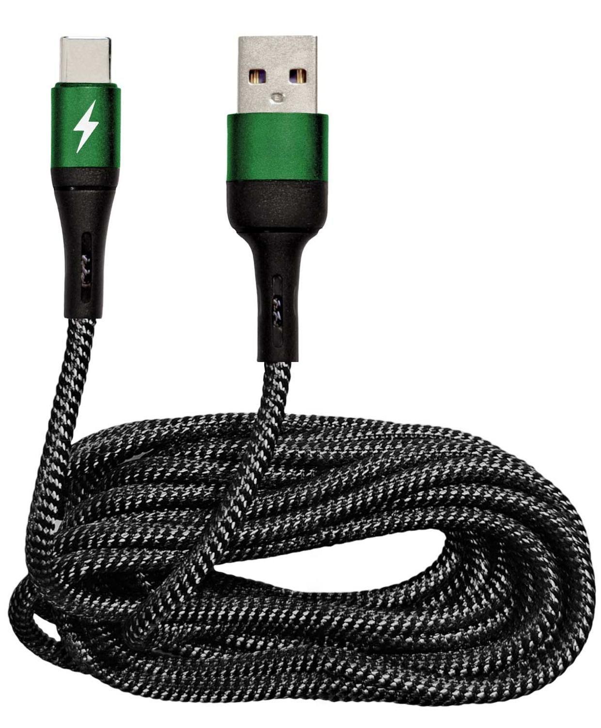 Cable Usb Tipo C De 3 Metros Reforzado En Tela Para Celular-0