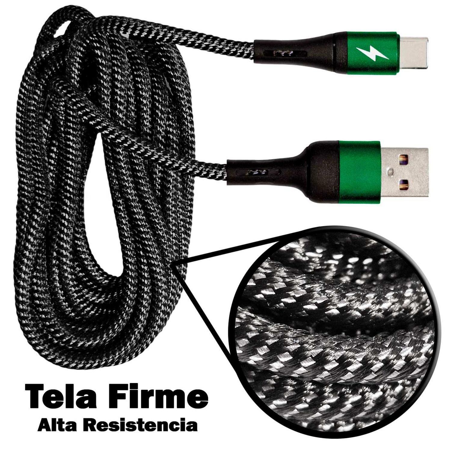 Cable Usb Tipo C De 3 Metros Reforzado En Tela Para Celular-6