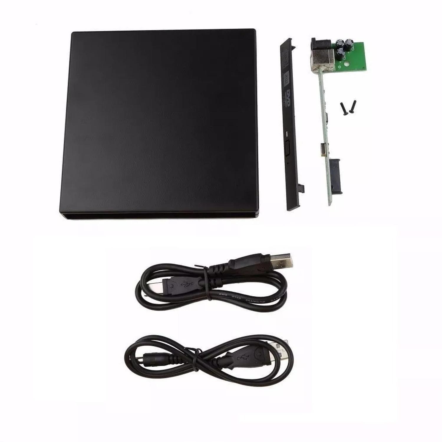 Cofre Case Usb 2.0 Para Lector Grabador Cd - Dvd Sata 12.7mm-2