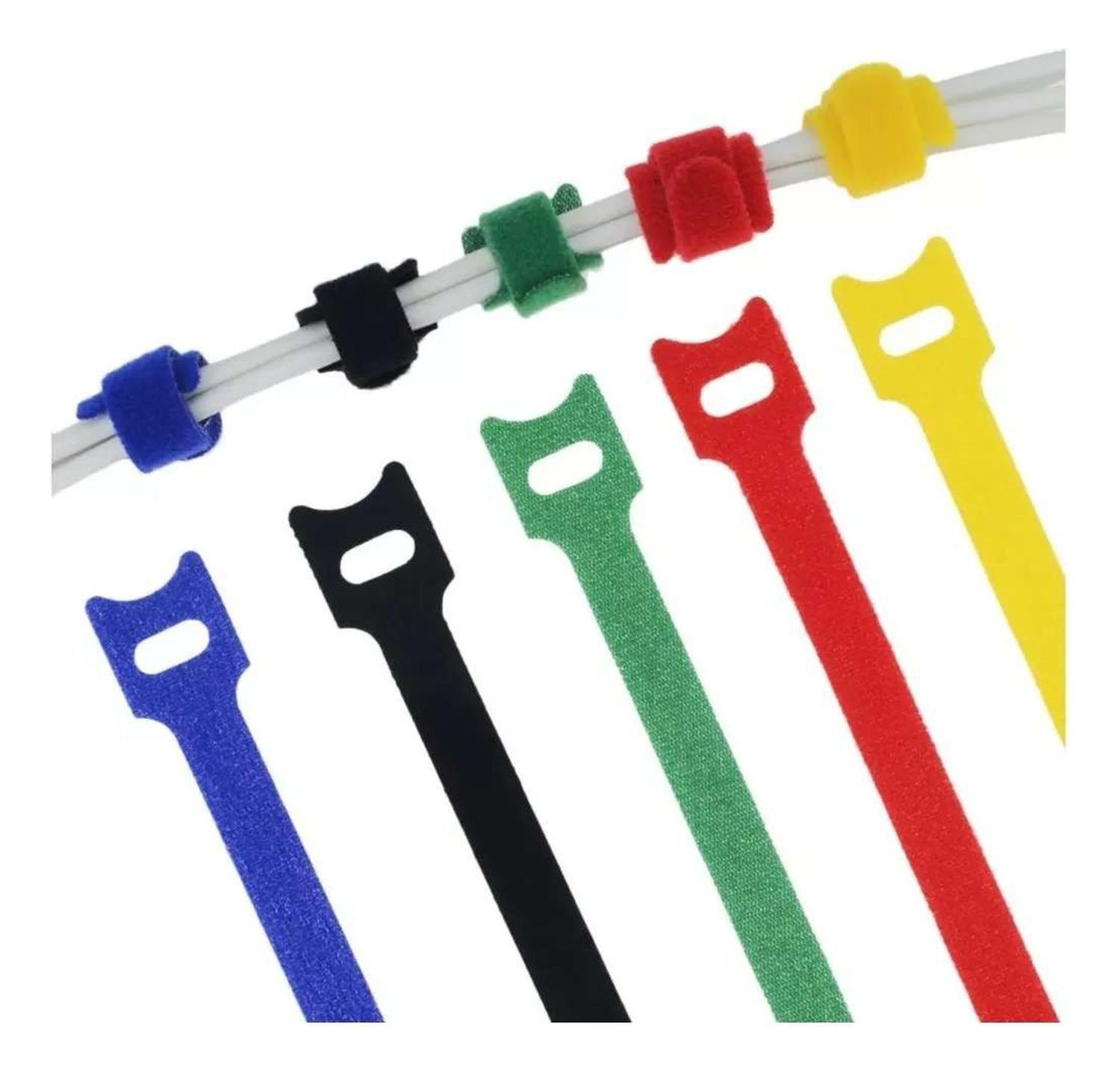 20x Pack Amarra Cable Organizador Reutilizable Velcro Cintas Diseño 4-4