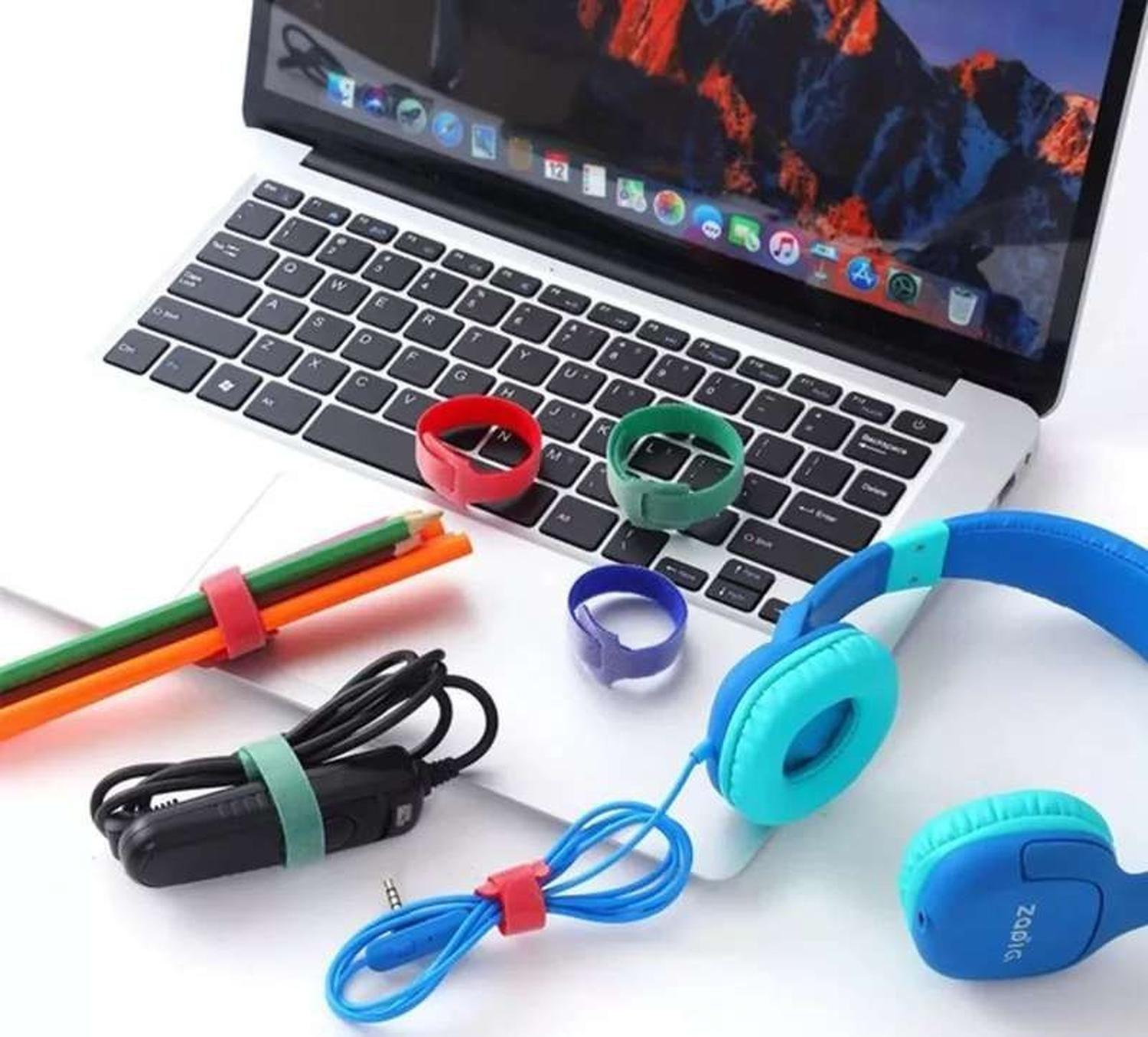 20x Pack Amarra Cable Organizador Reutilizable Velcro Cintas Diseño 4-8