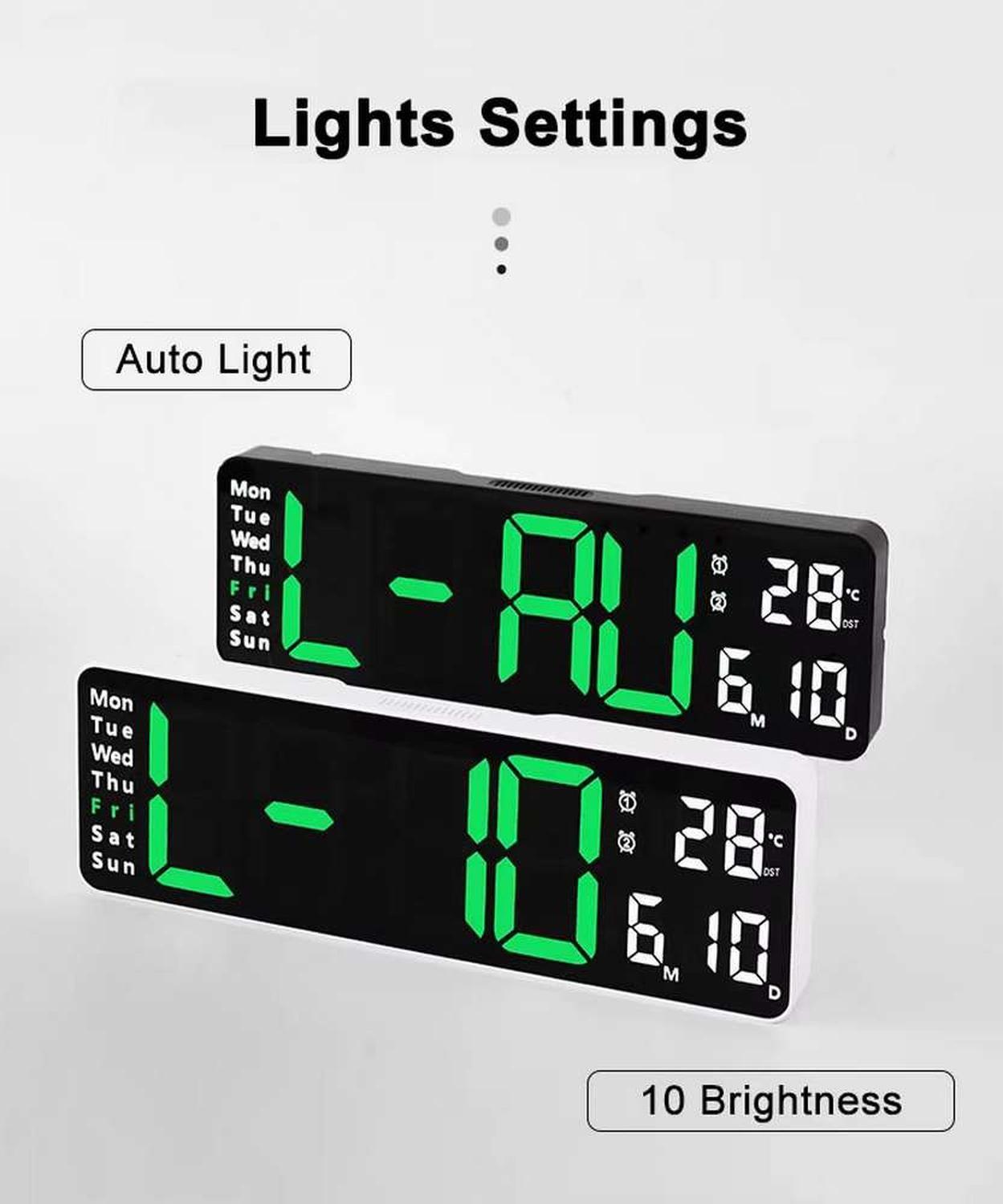 Cronometro Temporizador Timer Reloj Mural Pared Luz Led-7