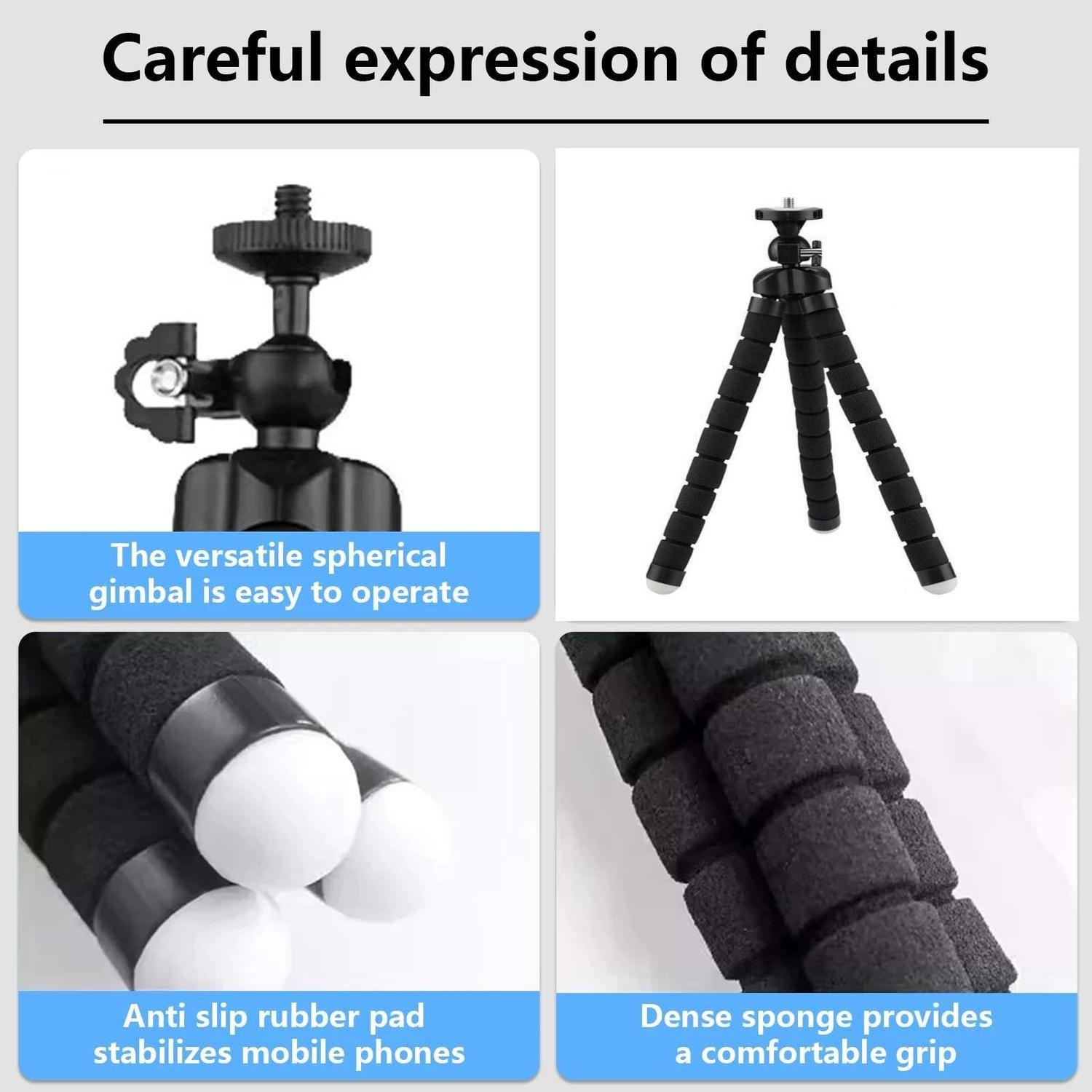 Tripode Soporte Flexible Camara Escritorio Bolsillo Portatil-6