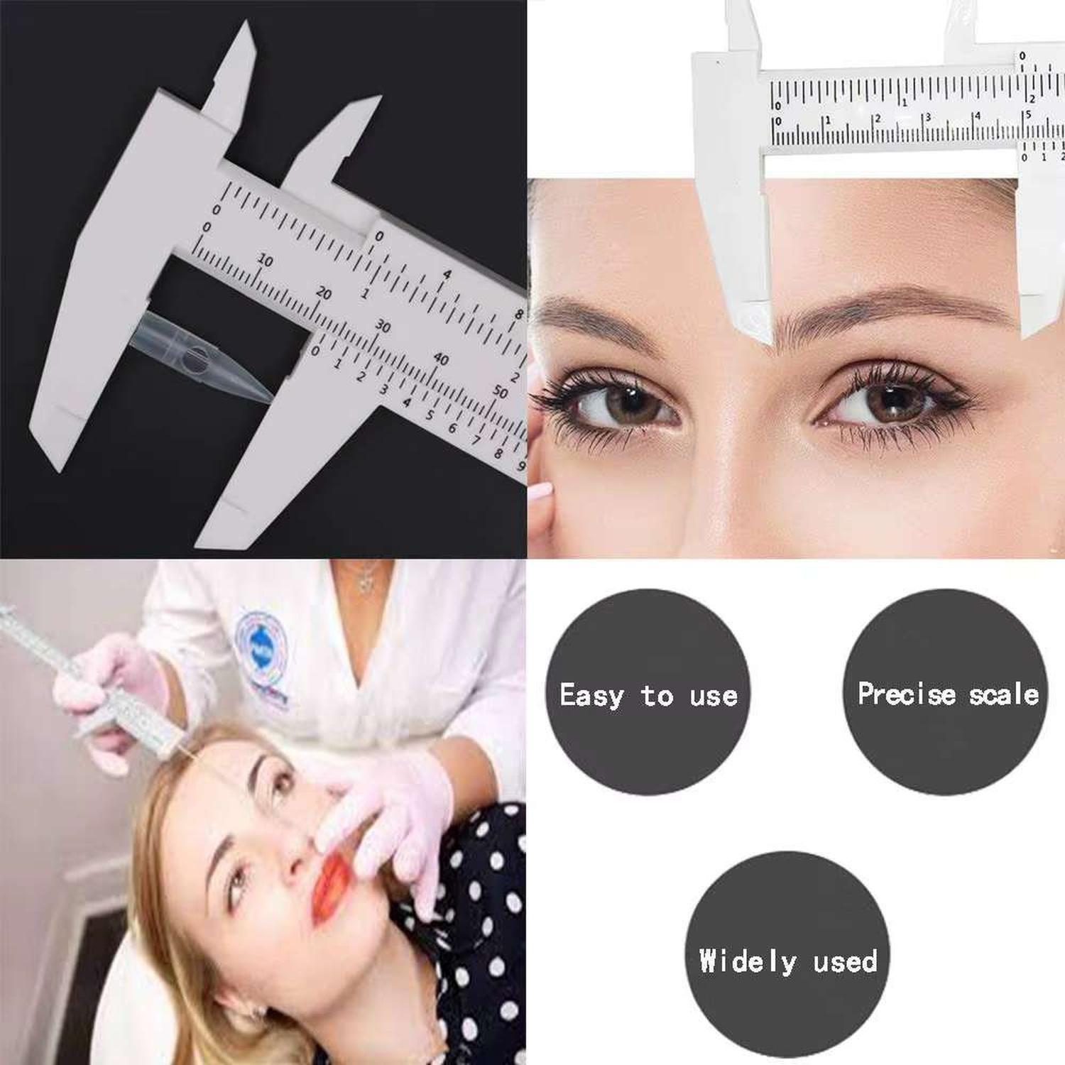 Pie De Metro vernier Regla Medidor Guia Visagismo De Cejas-6