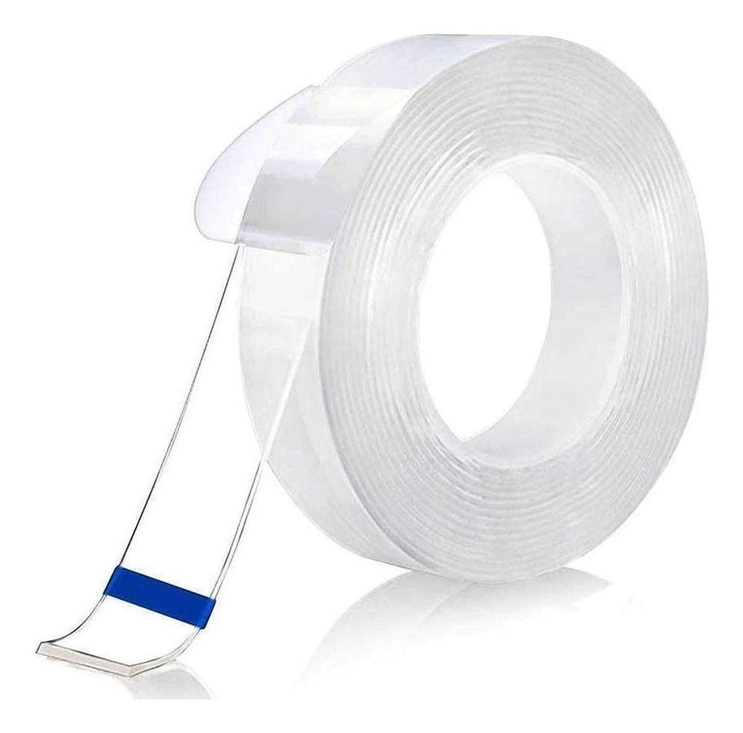 Cinta Adhesiva Doble Faz Transparente 2mm 30mm 3 Metros-0