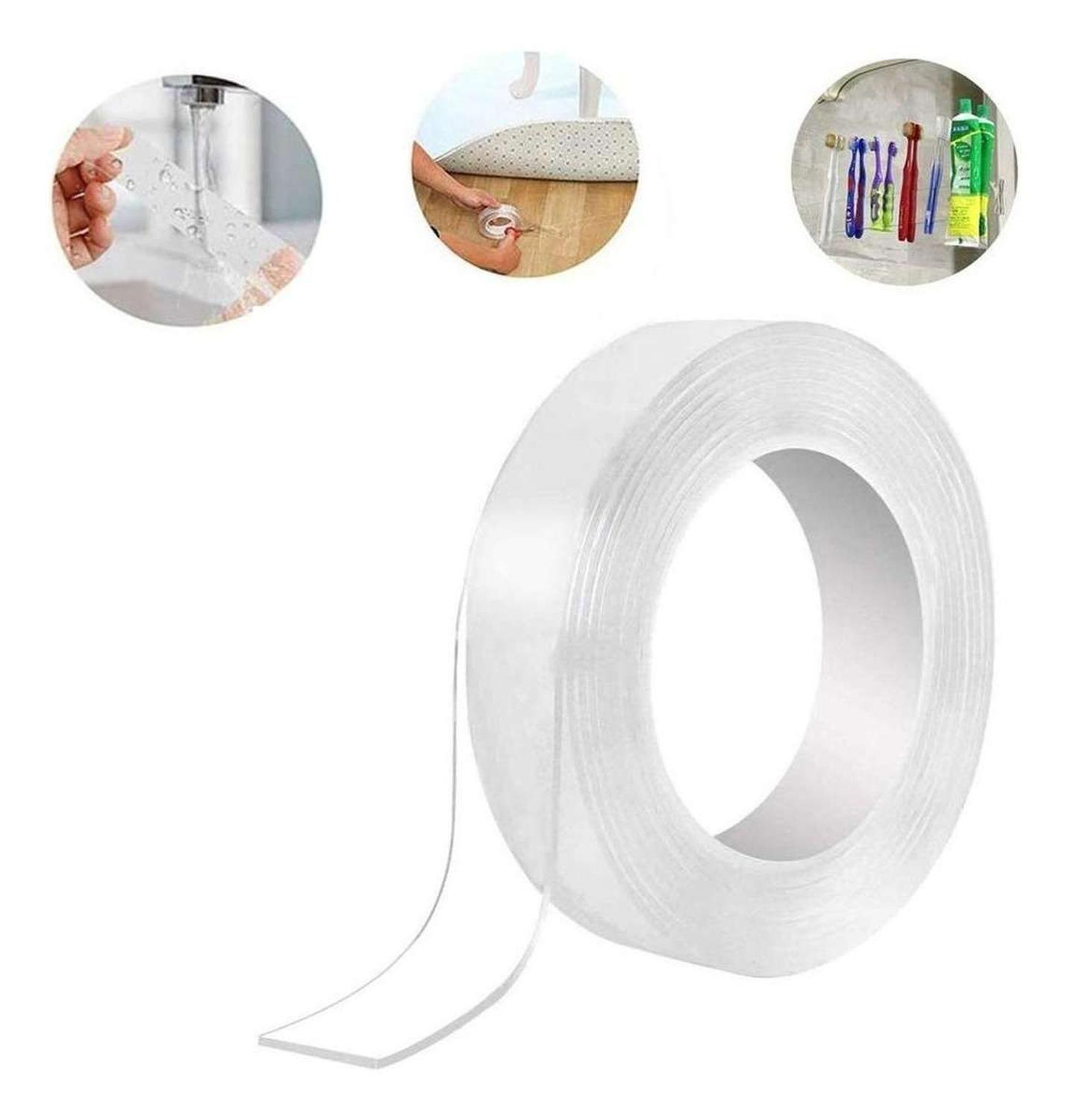Cinta Adhesiva Doble Faz Transparente 2mm 30mm 3 Metros-1