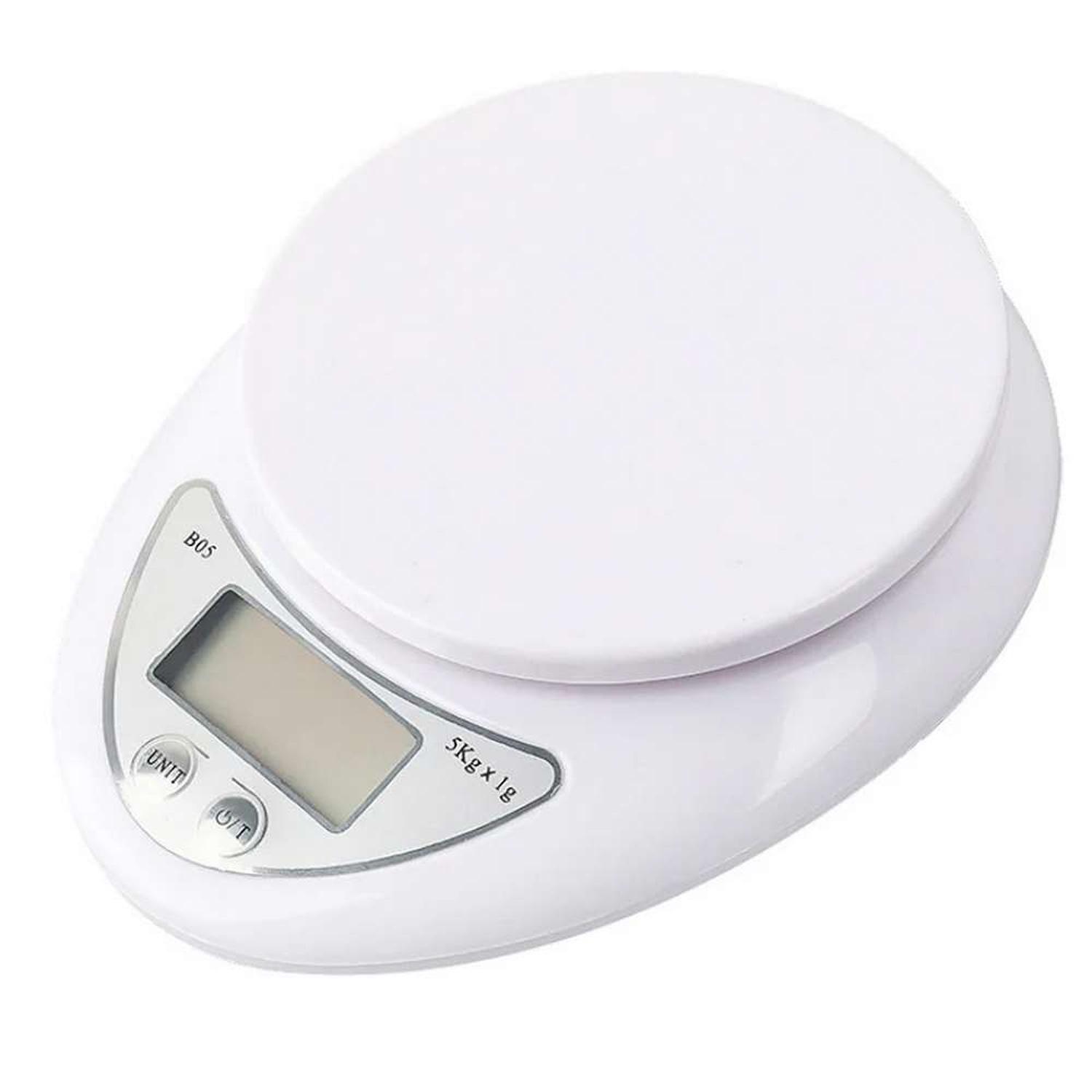 Balanza Pesa Digital De Cocina 5 Kilos A Pilas Con Recipiente-3