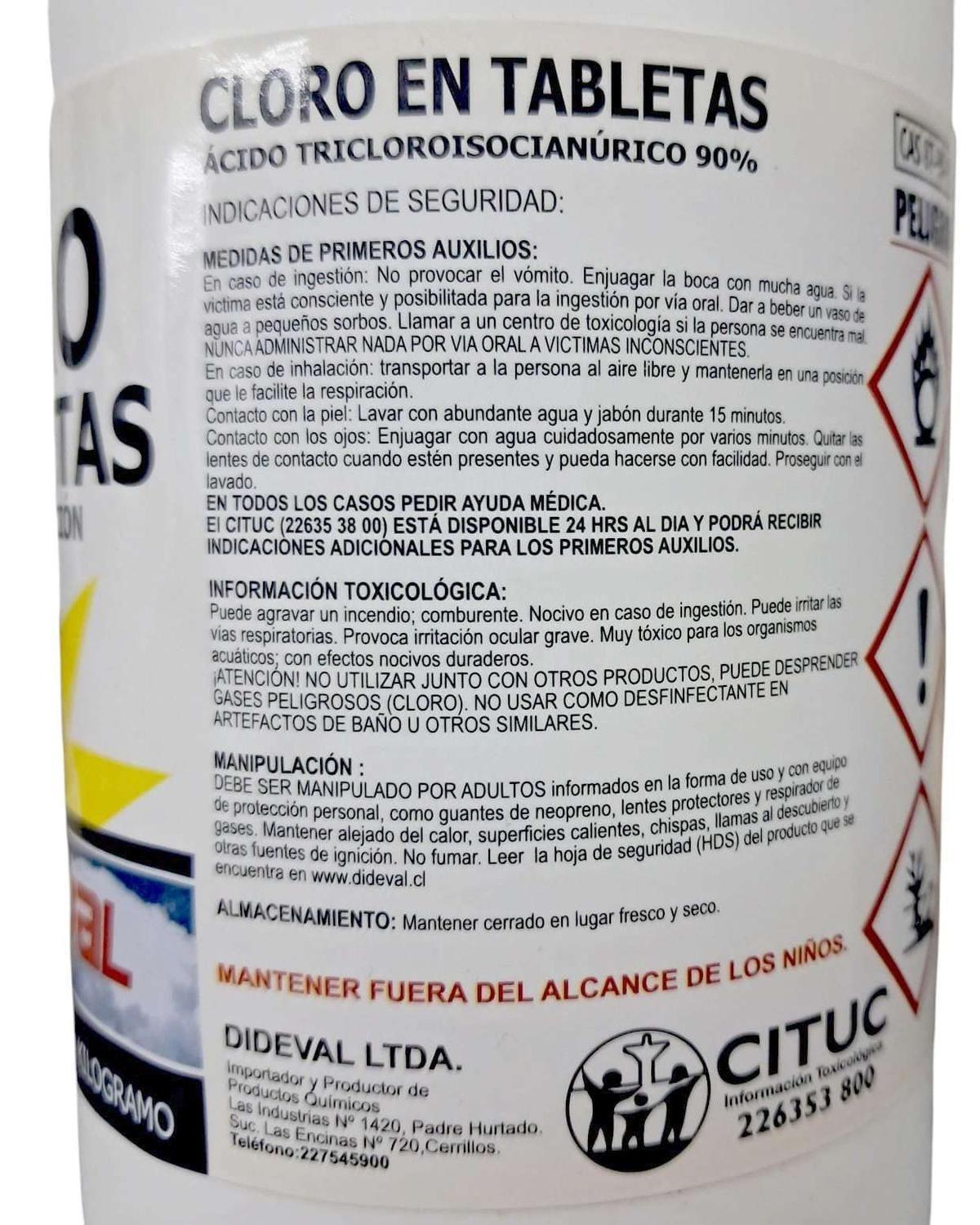 Pastilla Cloro Multifuncional Tableta Disolucion Lenta 1 Kg-3