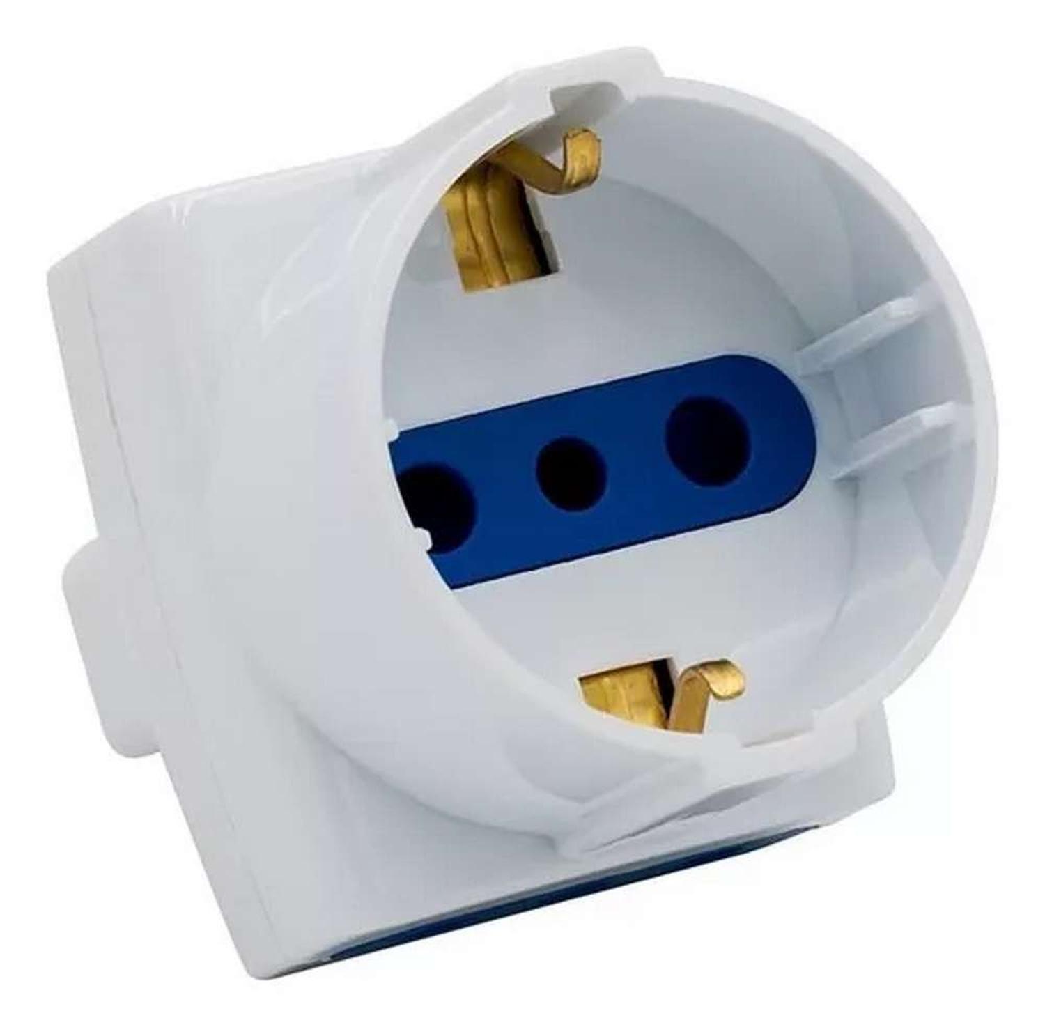 Adaptador Enchufe Europeo Schuko Triple Ladron Corriente-2