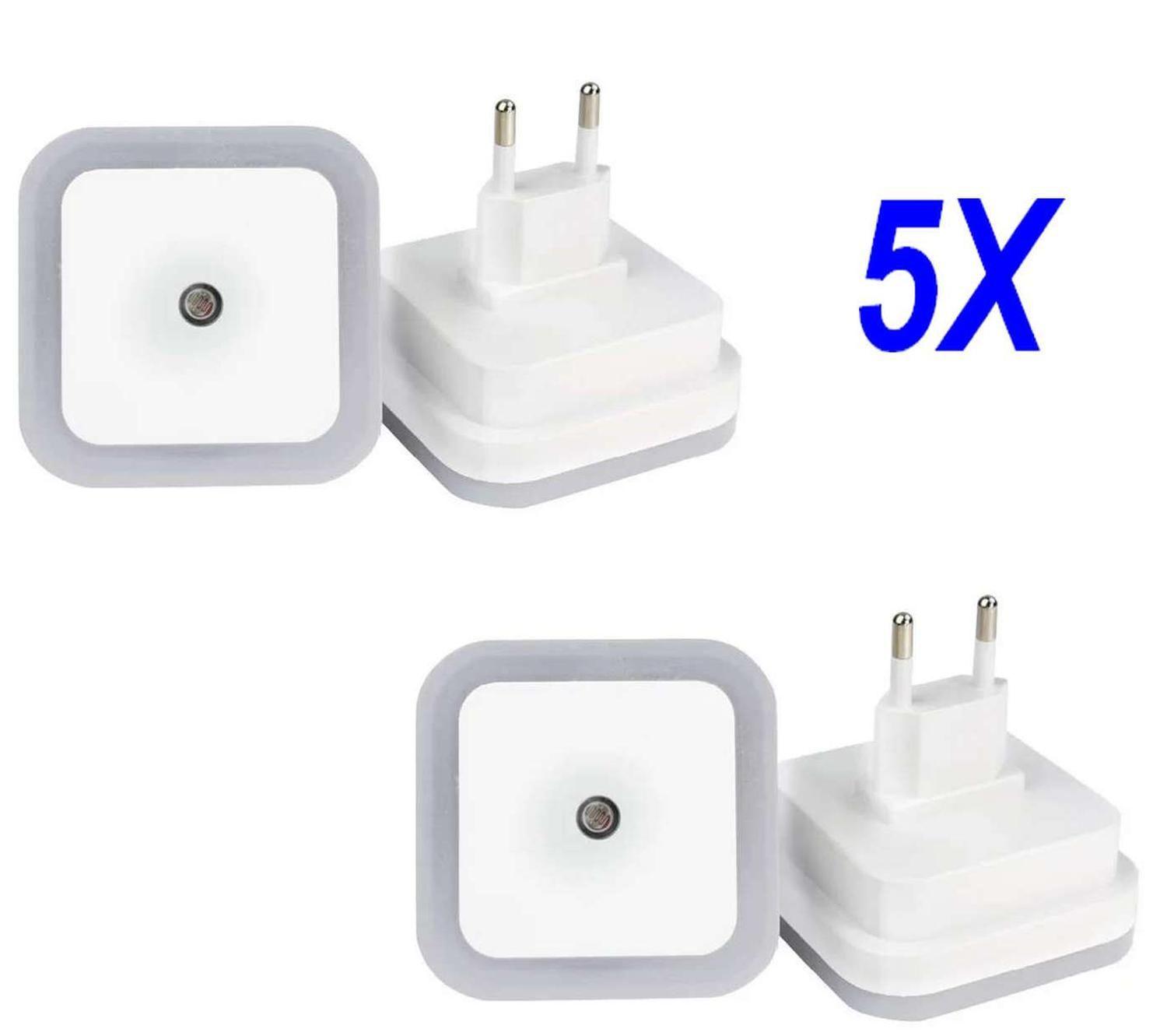 5x Luz Noche Sensor Espanta Cuco Automatico Pared Enchufe Oscuridad Niño-1