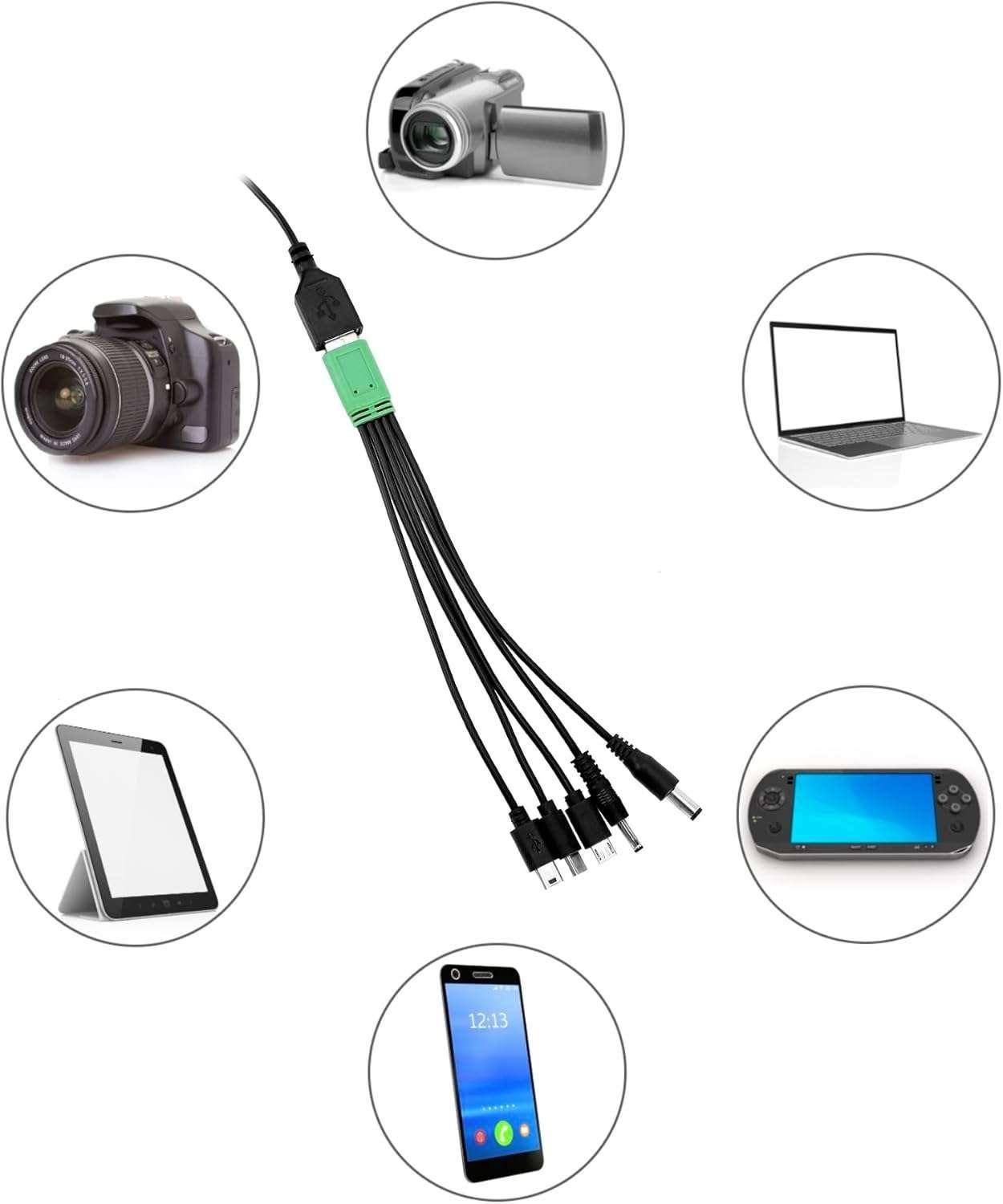 Panel Solar USB Cargador Emergencia Portatil Cable Luz Sol-5