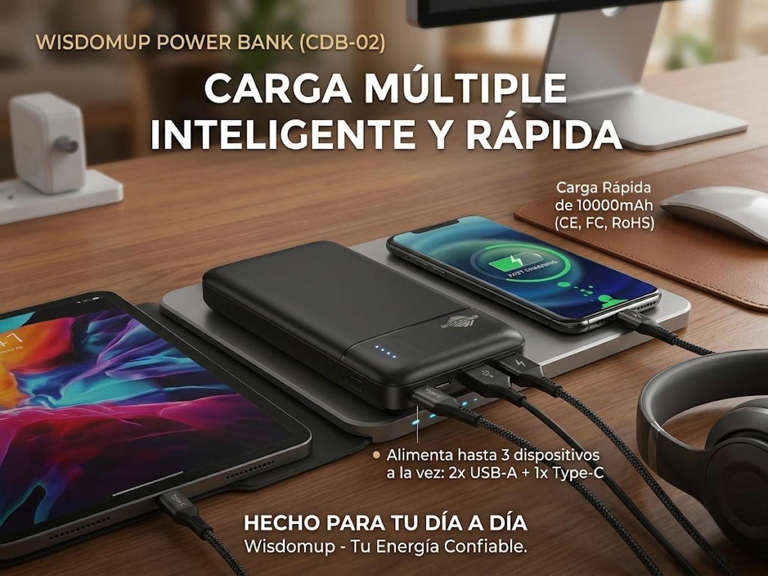 Cargador Portatil Power Bank Usb Bateria Recargable 10000mah-5