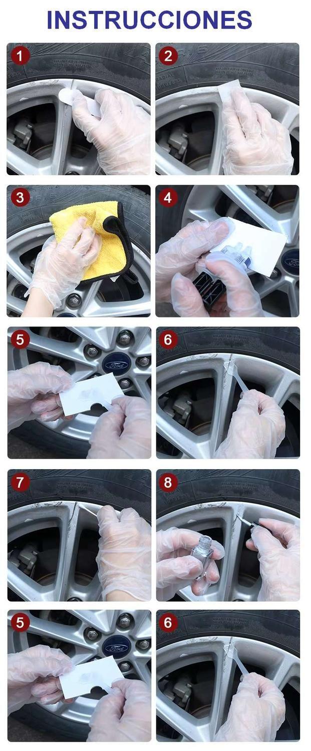 Kit Set De Restauracion De Llantas Repara Rayones De Auto-3
