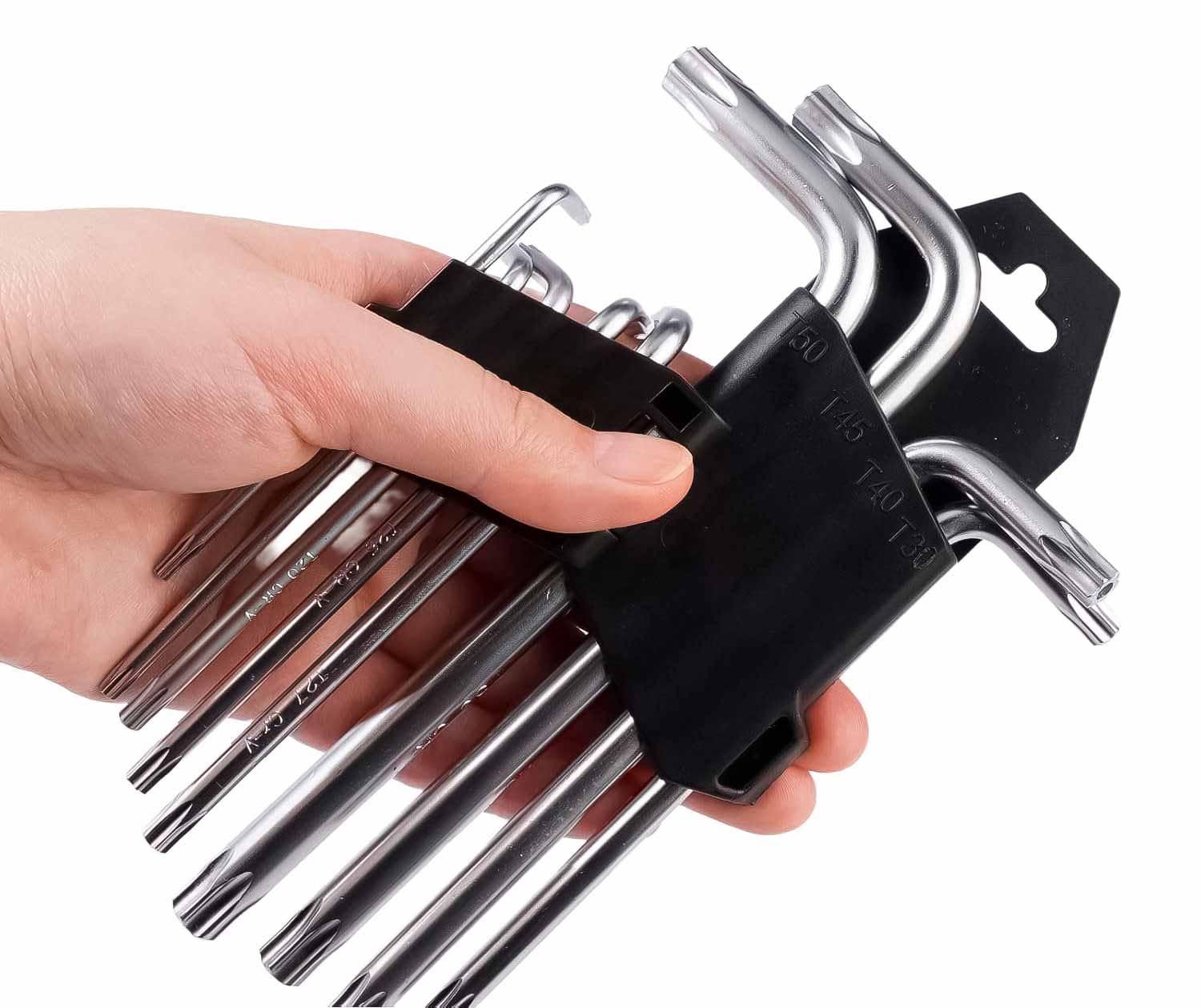 Set Herramienta De Llaves Punta Estrella Torx Hexagonal 9pcs-4