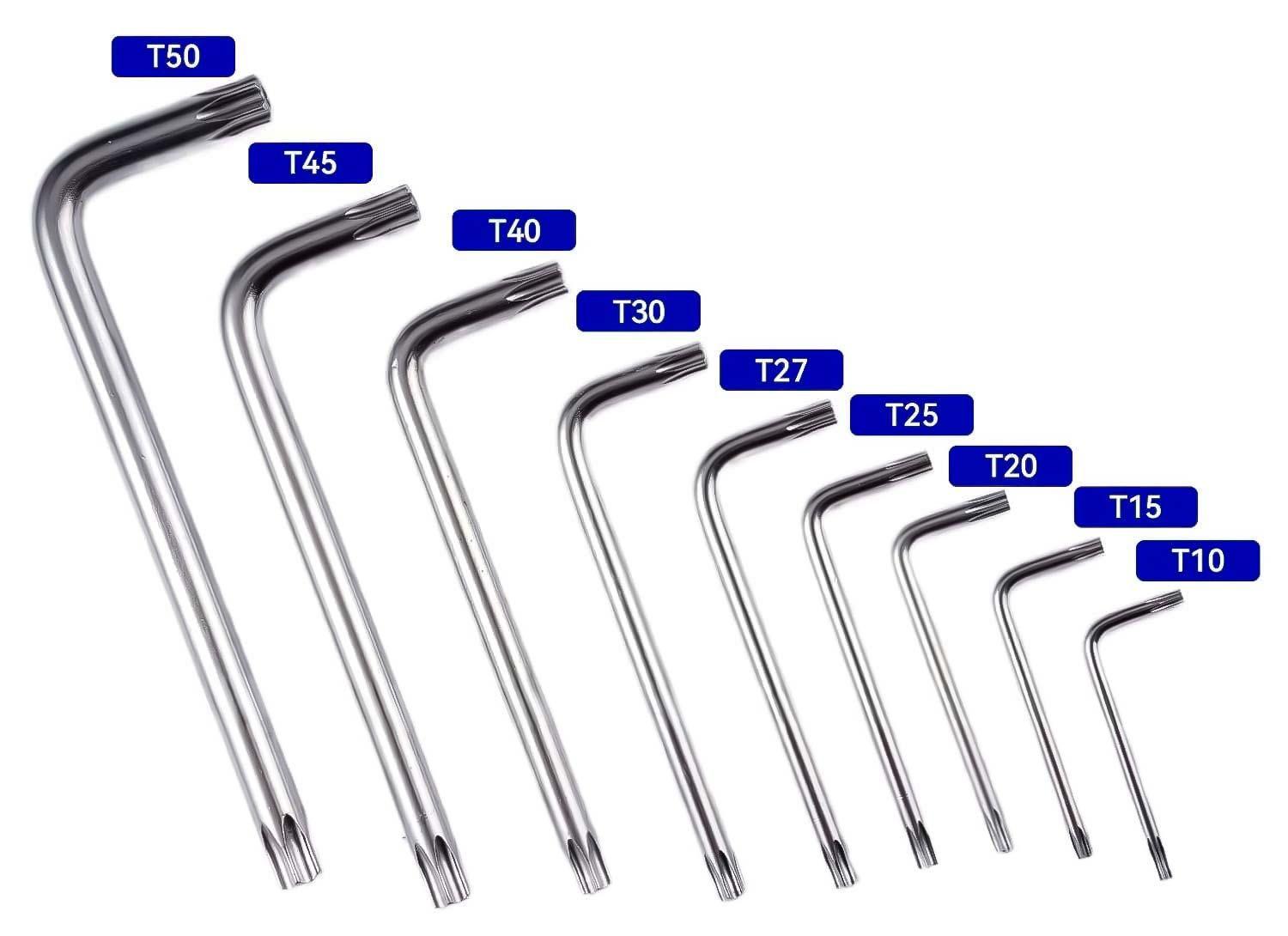 Set Herramienta De Llaves Punta Estrella Torx Hexagonal 9pcs-6
