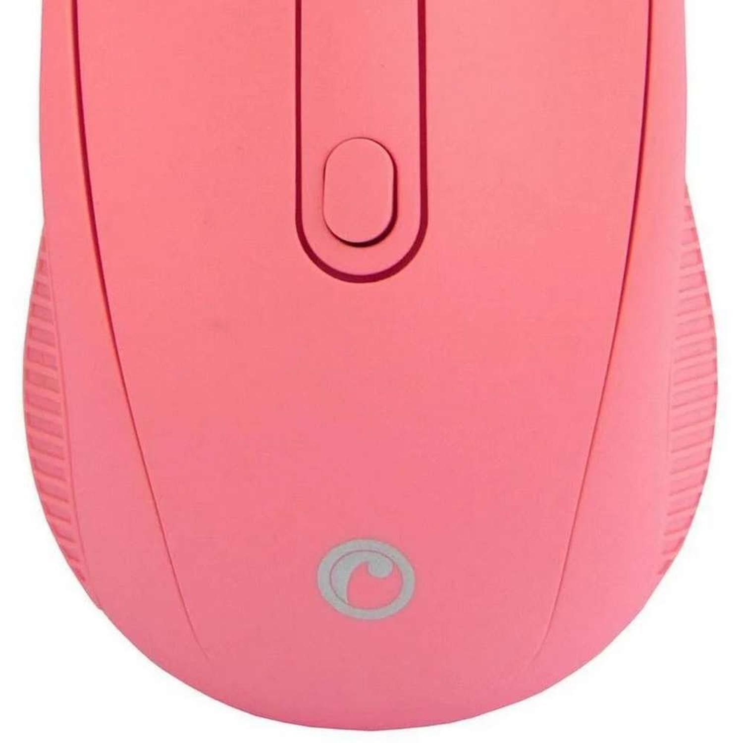 Mouse Inalambrico Rosa Usb Color Rosado Pc Notebook Pink-2