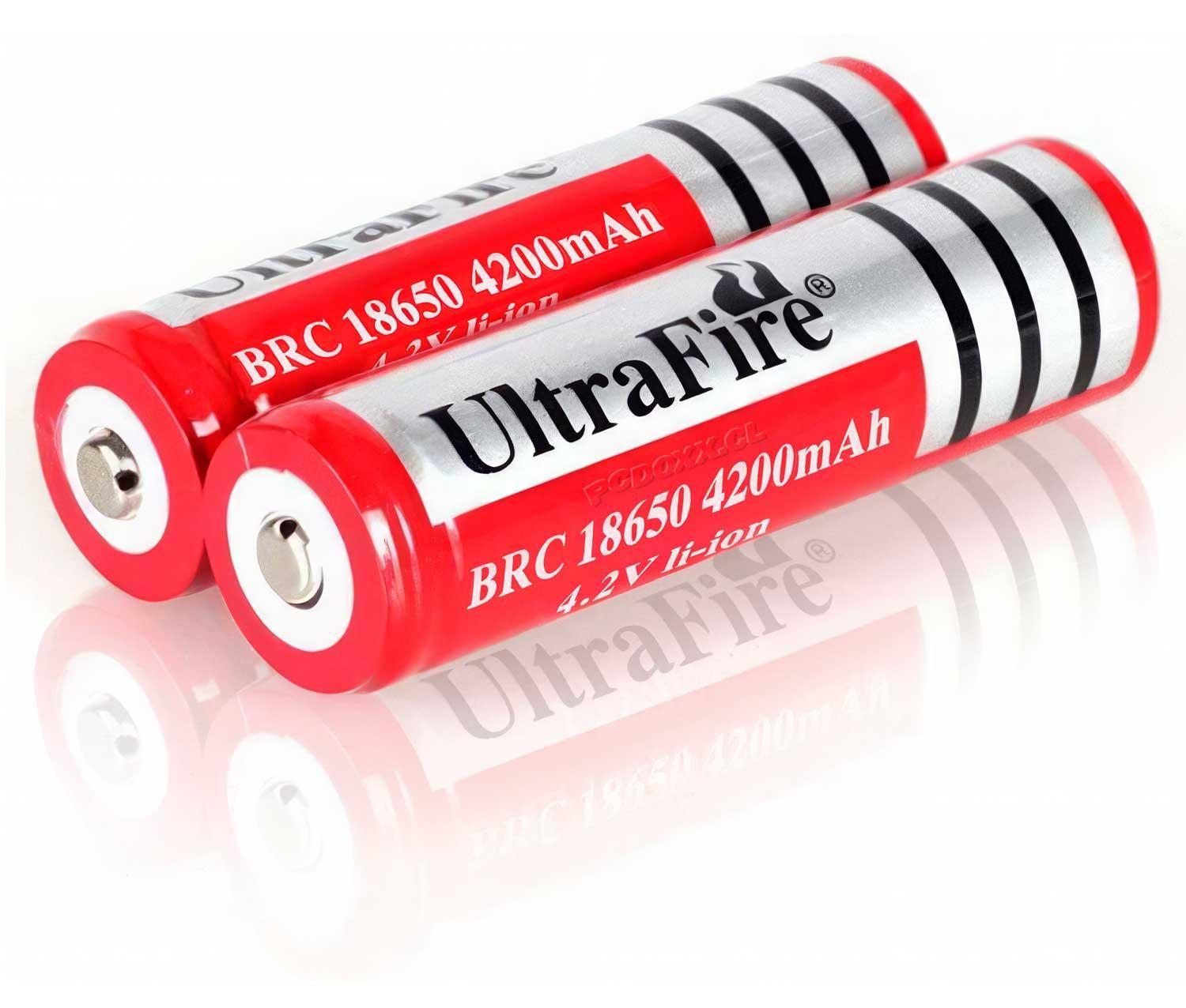 6X Pack Pila Recargable 18650 Bateria Mah Linterna Vapeador-2