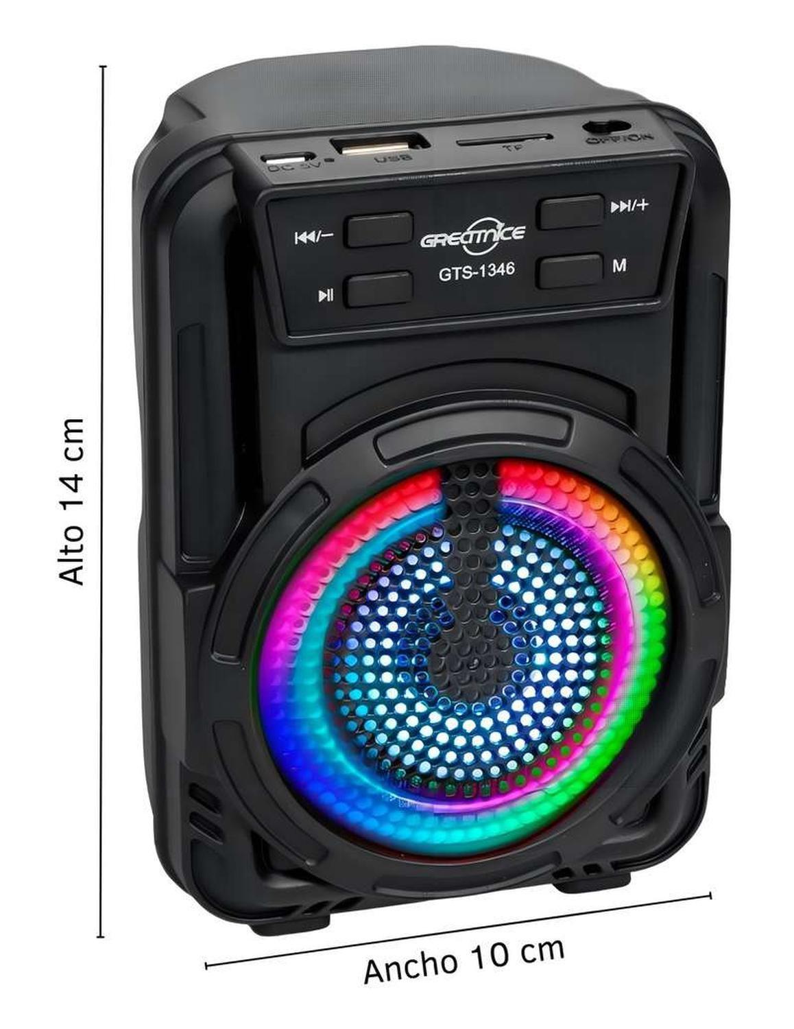 Mini Parlante Radio Bluetooth Luz Rgb Led Portatil Recargable-4